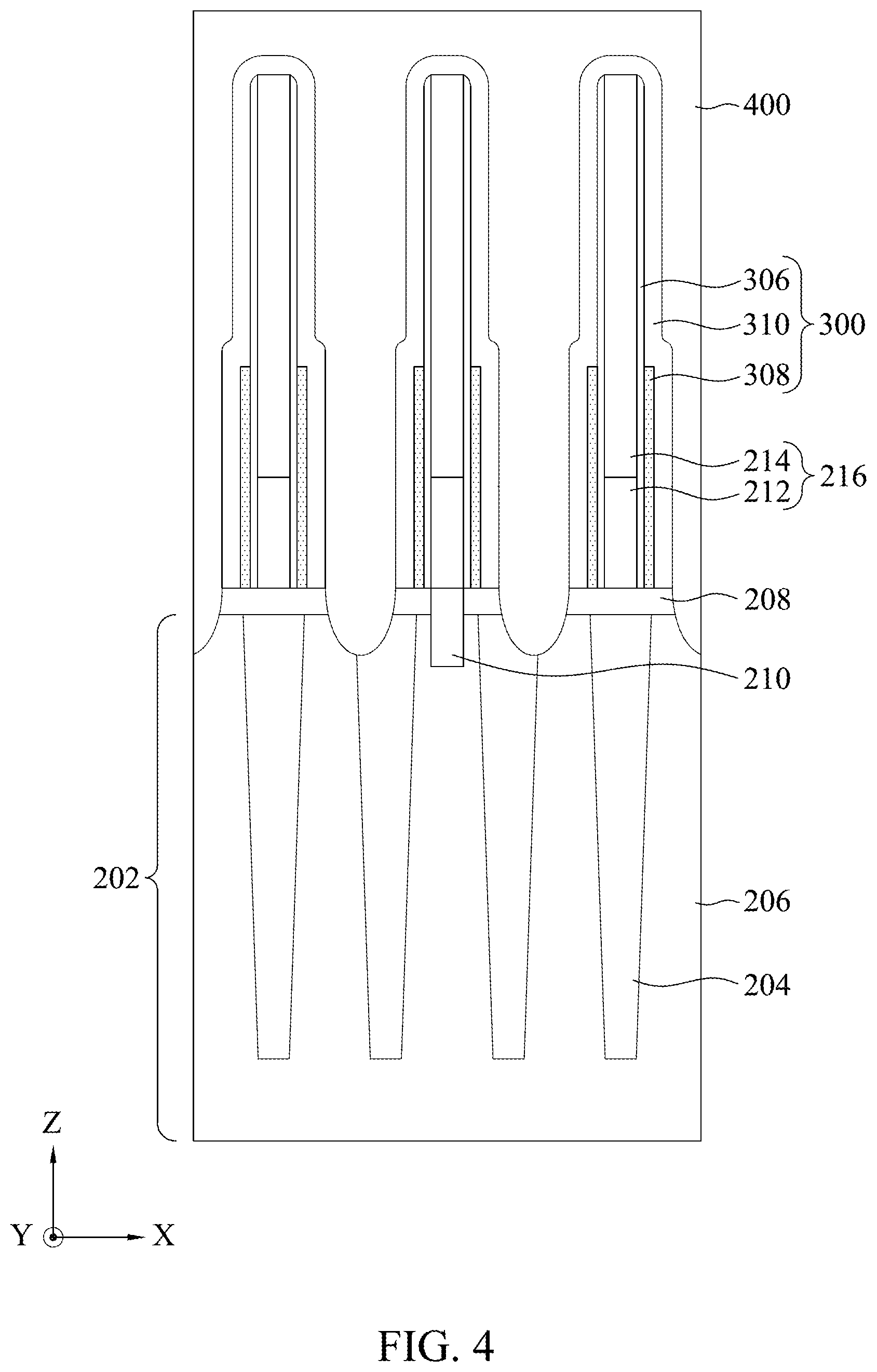 Patent US11832435 Figure 4 – Semiconductor device and method of fabricating the same