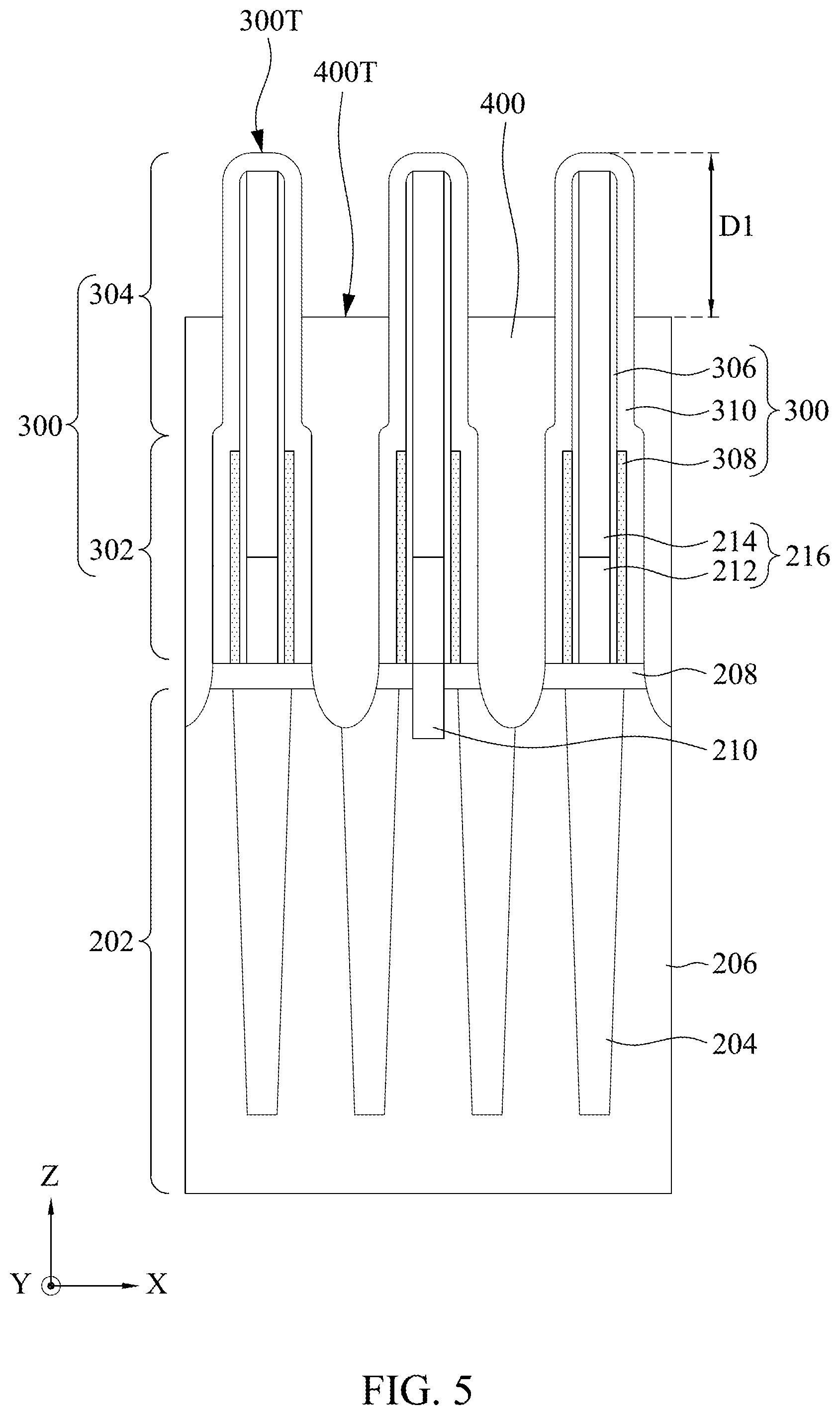 Patent US11832435 Figure 5 – Semiconductor device and method of fabricating the same