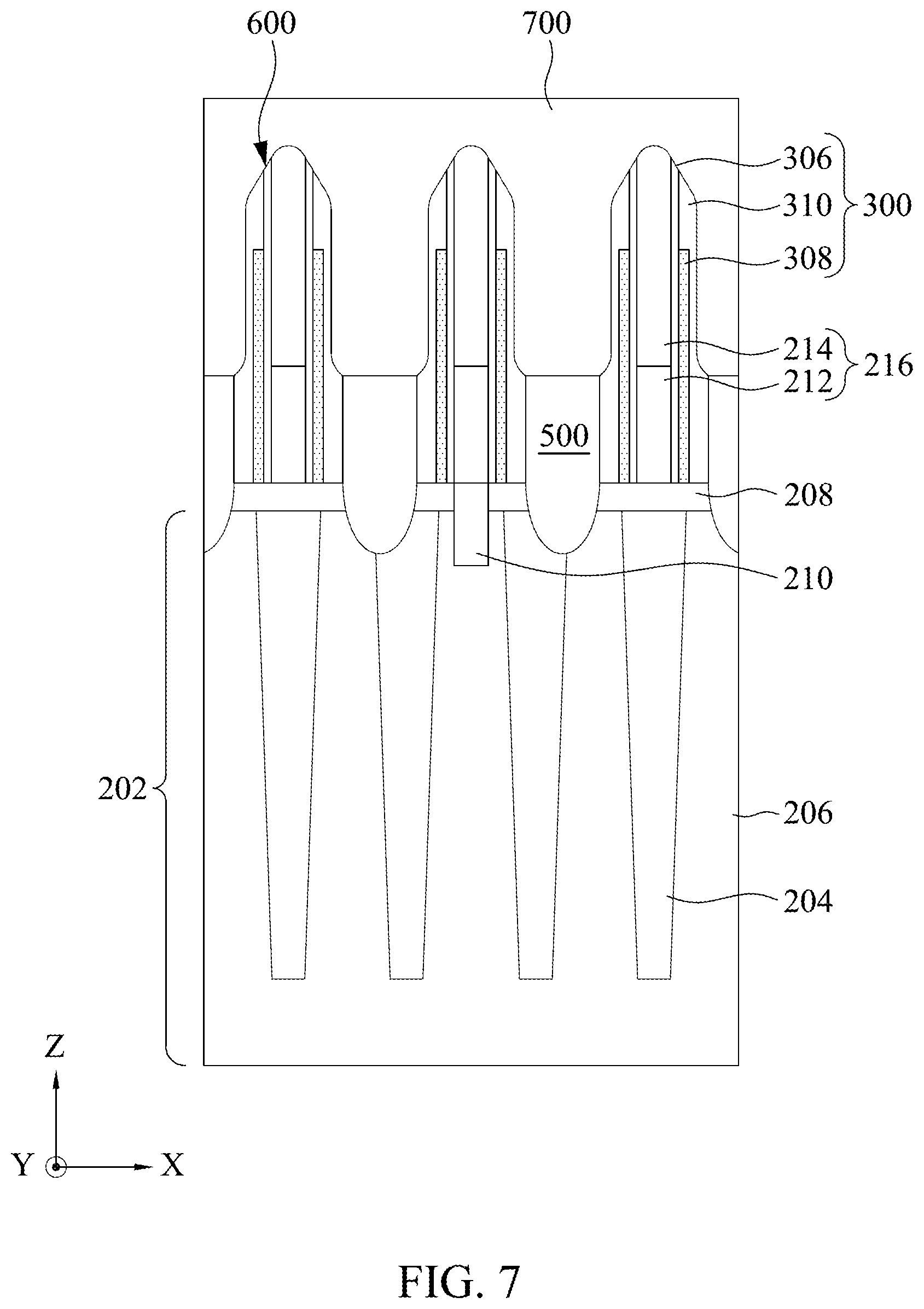 Patent US11832435 Figure 7 – Semiconductor device and method of fabricating the same