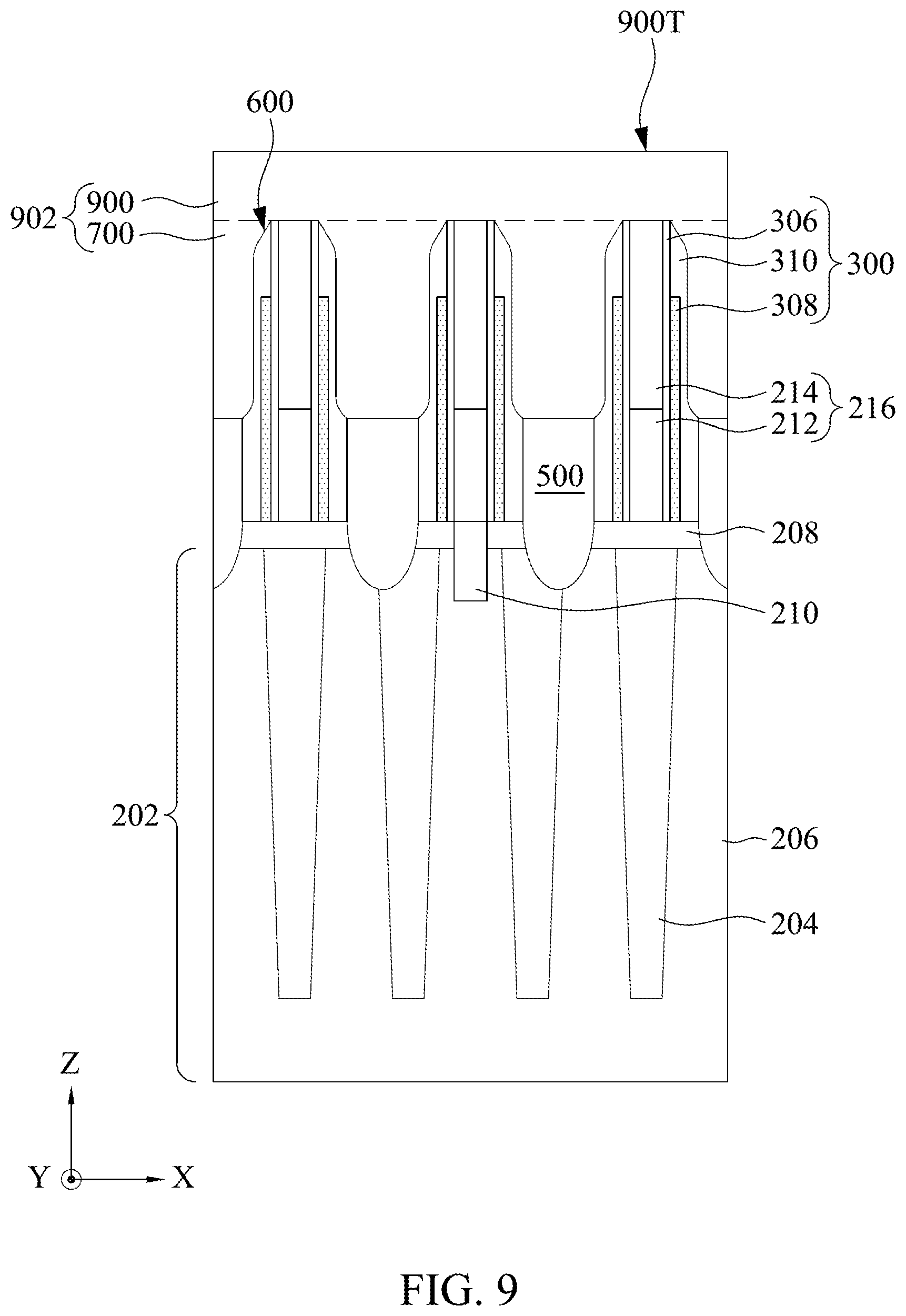 Patent US11832435 Figure 9 – Semiconductor device and method of fabricating the same