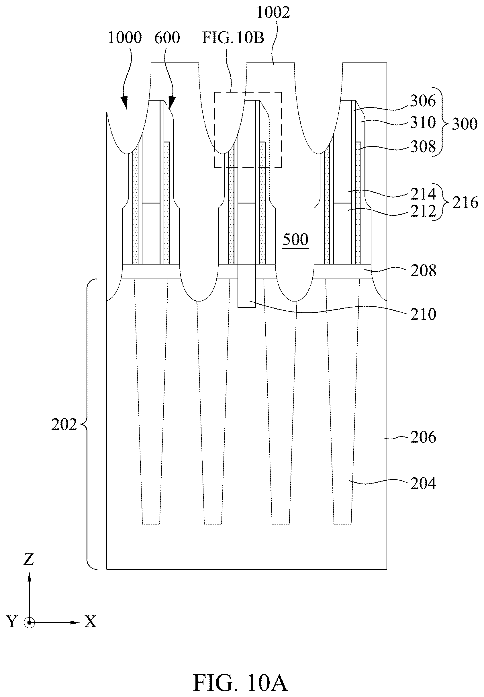 Patent US11832435 Figure 10 – Semiconductor device and method of fabricating the same