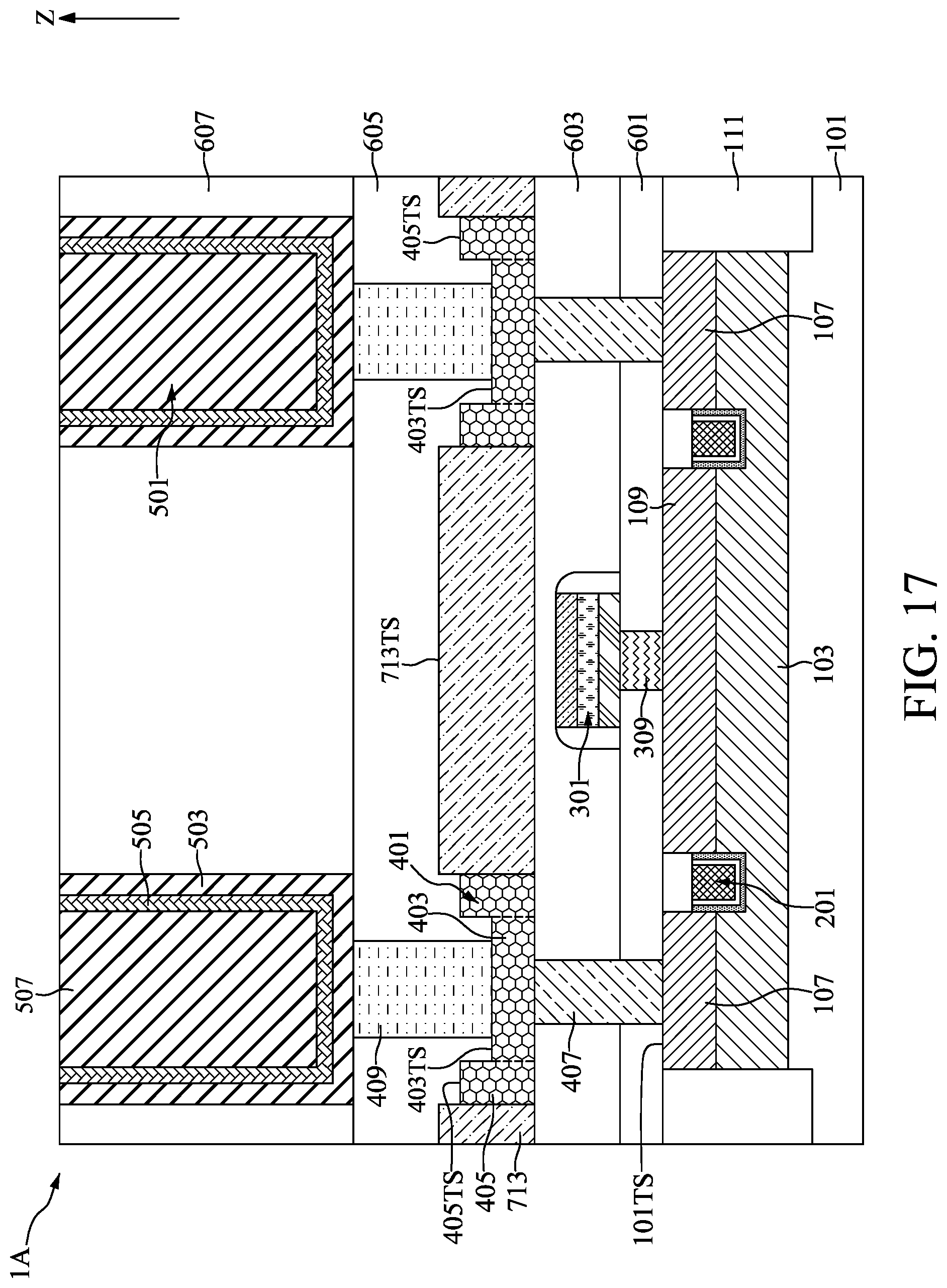Patent US11832439 Figure 17 – Semiconductor device with pad structure and method for fabricating the same