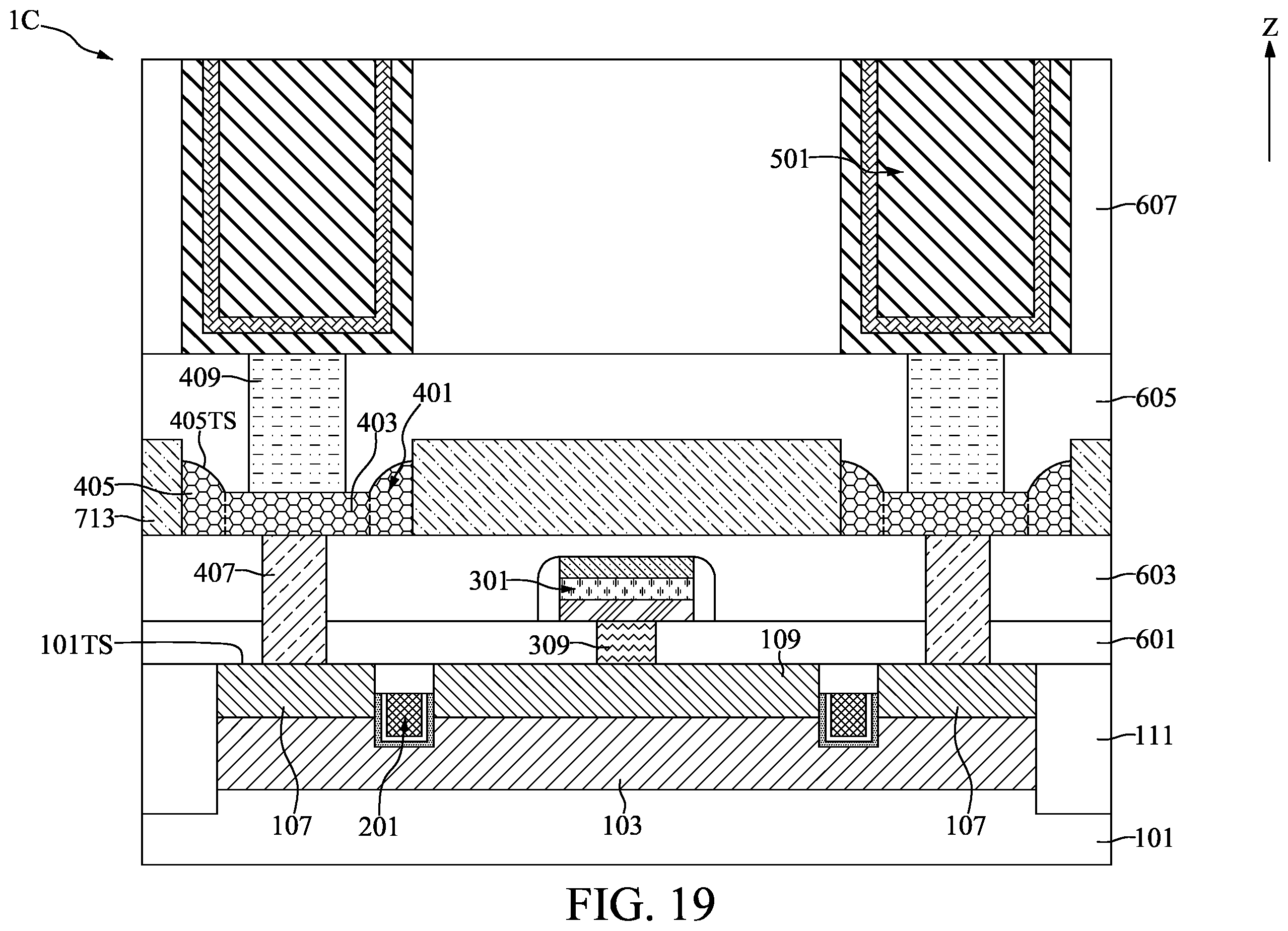 Patent US11832439 Figure 19 – Semiconductor device with pad structure and method for fabricating the same
