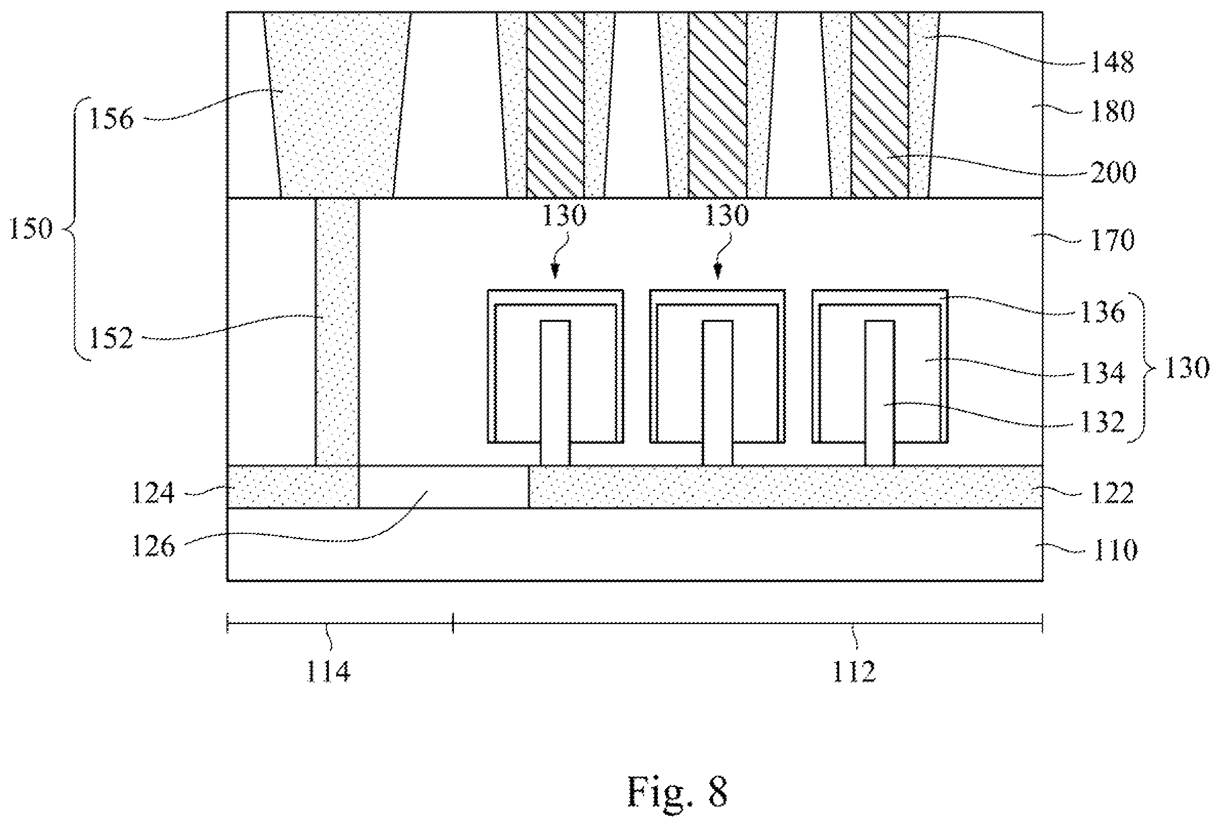 Patent US11832440 Figure 8 – Method of forming memory device