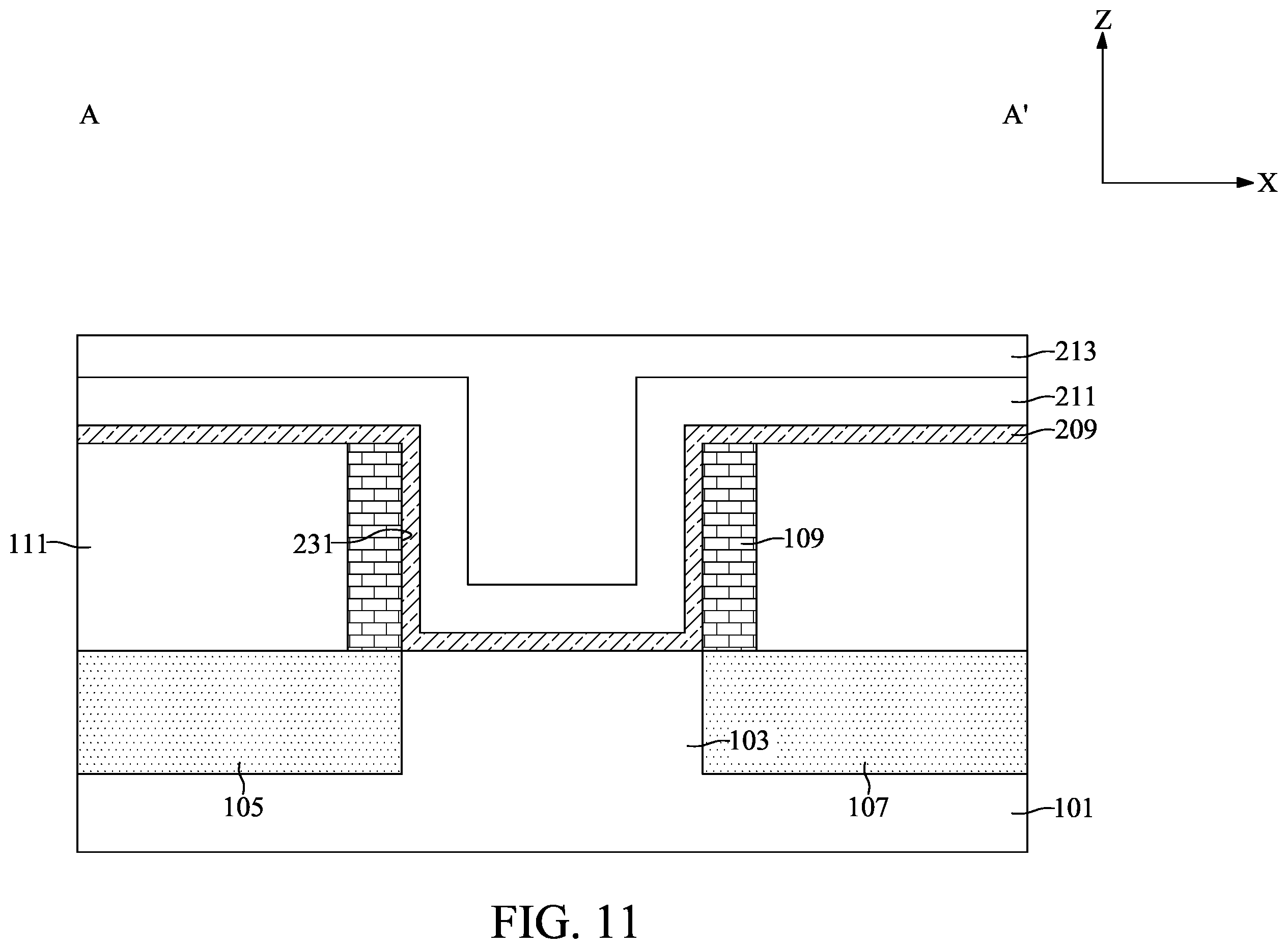 Patent US11832441 Figure 11 – Semiconductor device with embedded storage structure and method for fabricating the same