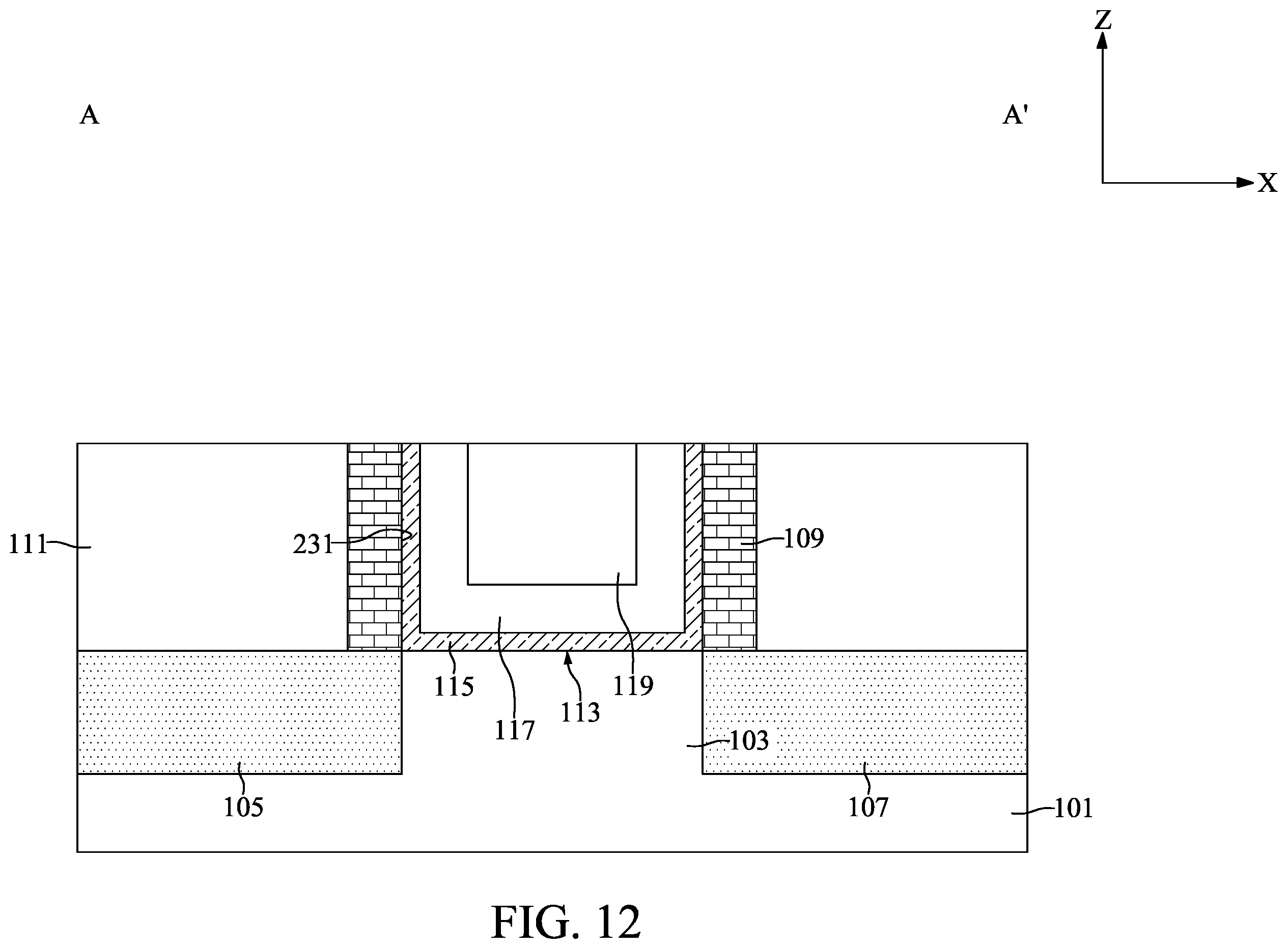 Patent US11832441 Figure 12 – Semiconductor device with embedded storage structure and method for fabricating the same