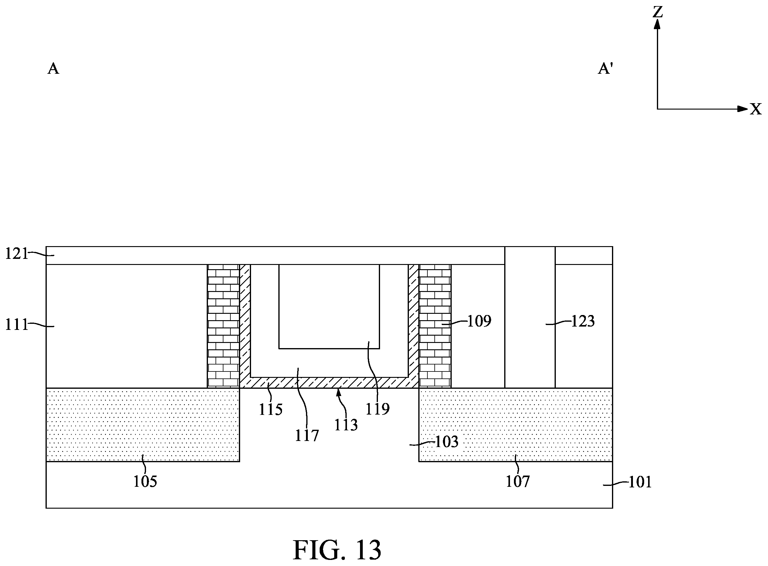 Patent US11832441 Figure 13 – Semiconductor device with embedded storage structure and method for fabricating the same