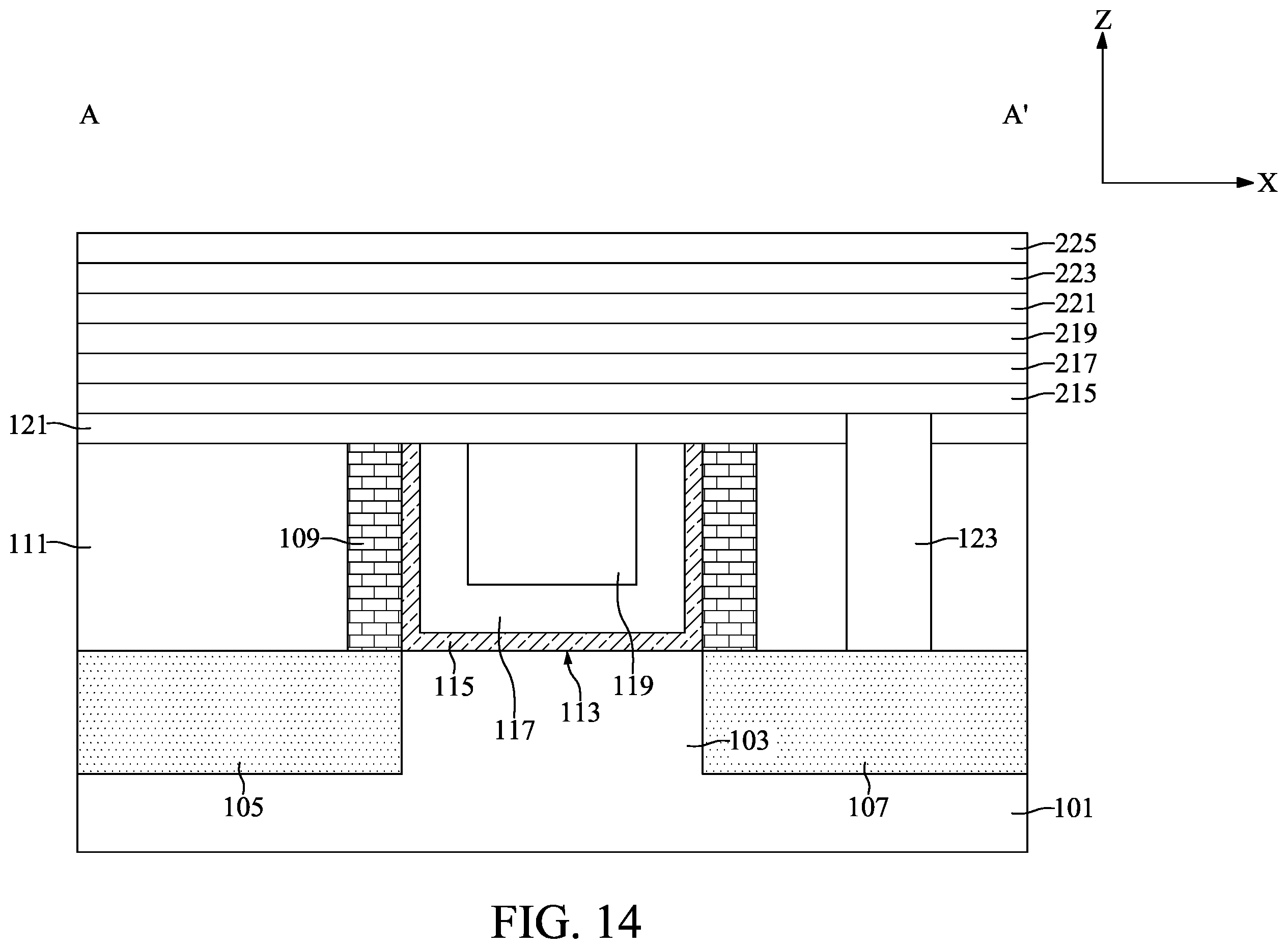Patent US11832441 Figure 14 – Semiconductor device with embedded storage structure and method for fabricating the same
