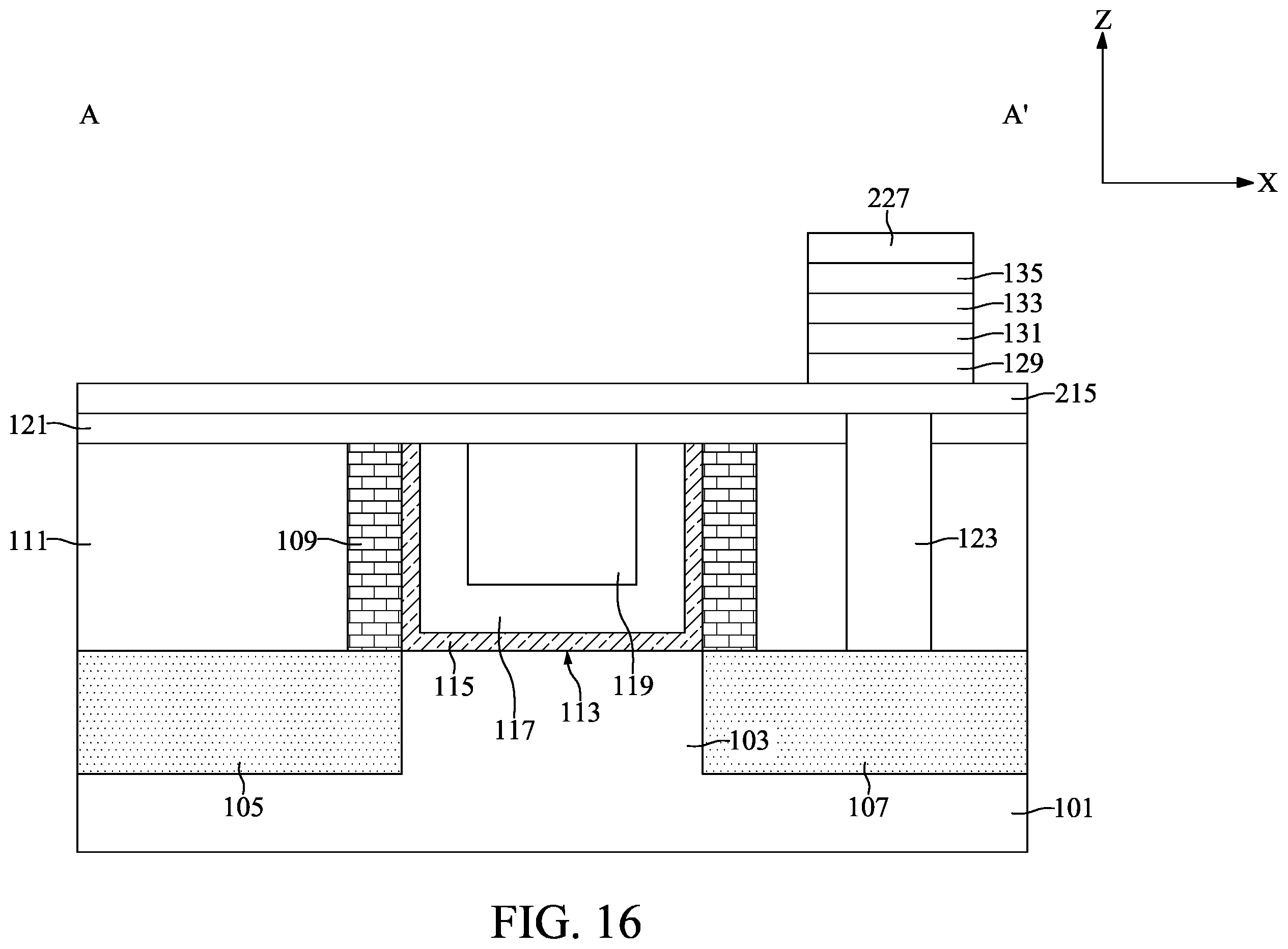 Patent US11832441 Figure 16 – Semiconductor device with embedded storage structure and method for fabricating the same