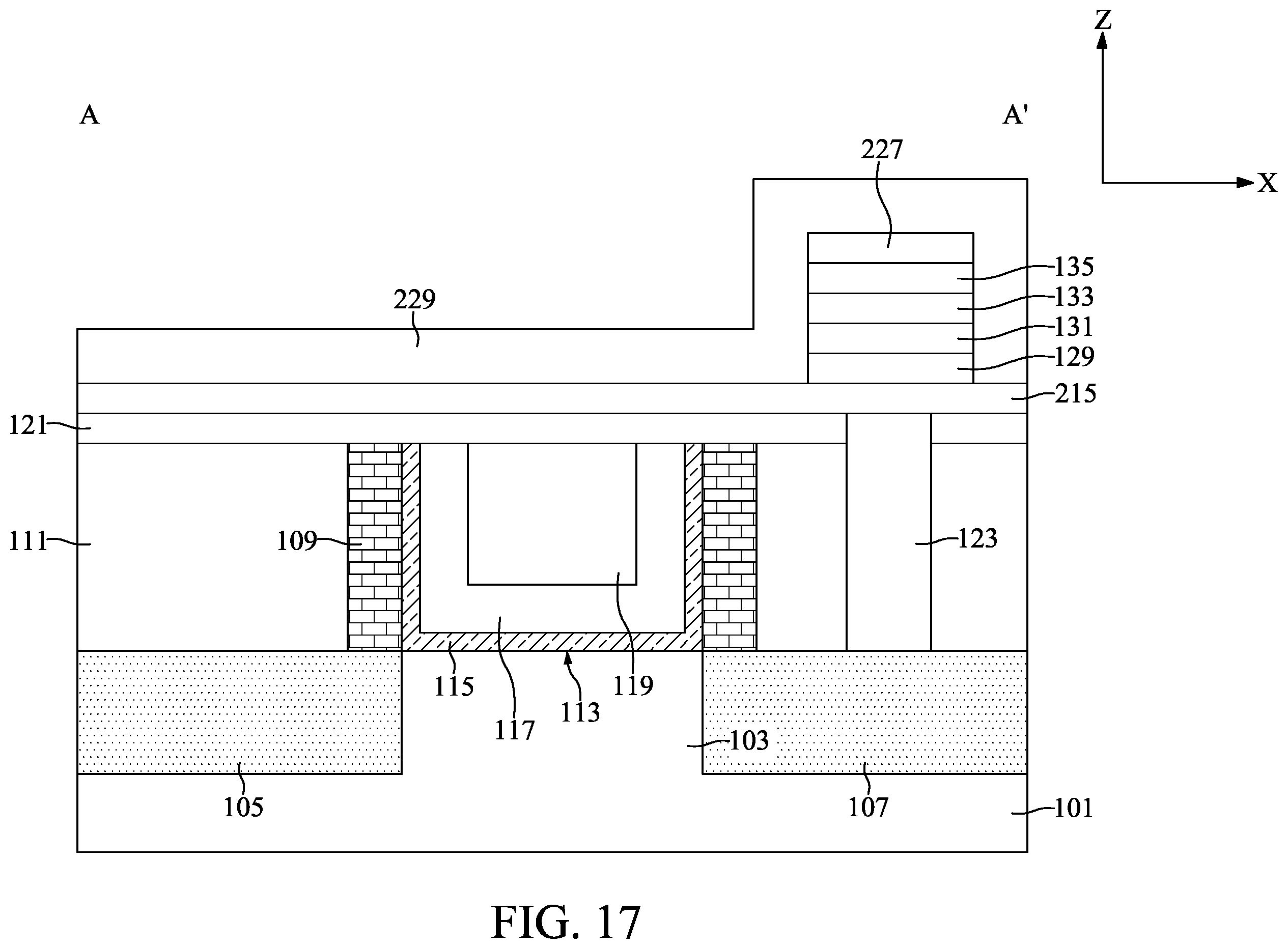 Patent US11832441 Figure 17 – Semiconductor device with embedded storage structure and method for fabricating the same