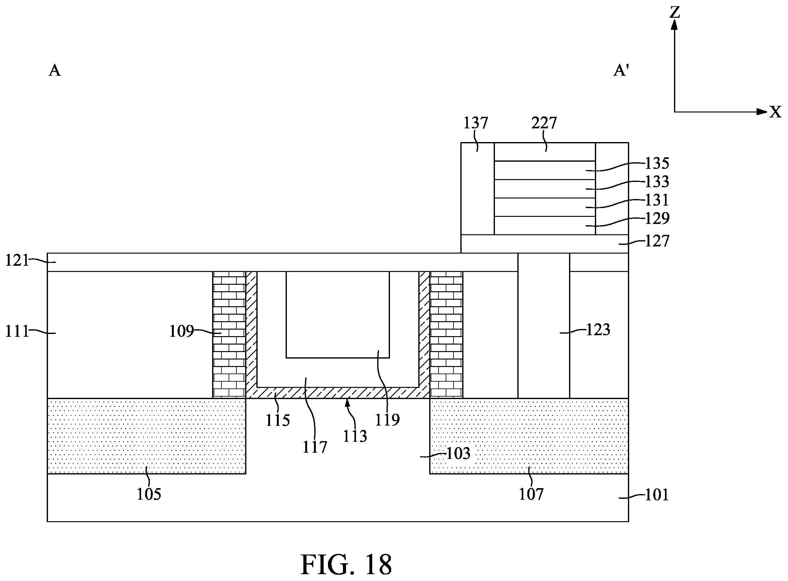 Patent US11832441 Figure 18 – Semiconductor device with embedded storage structure and method for fabricating the same