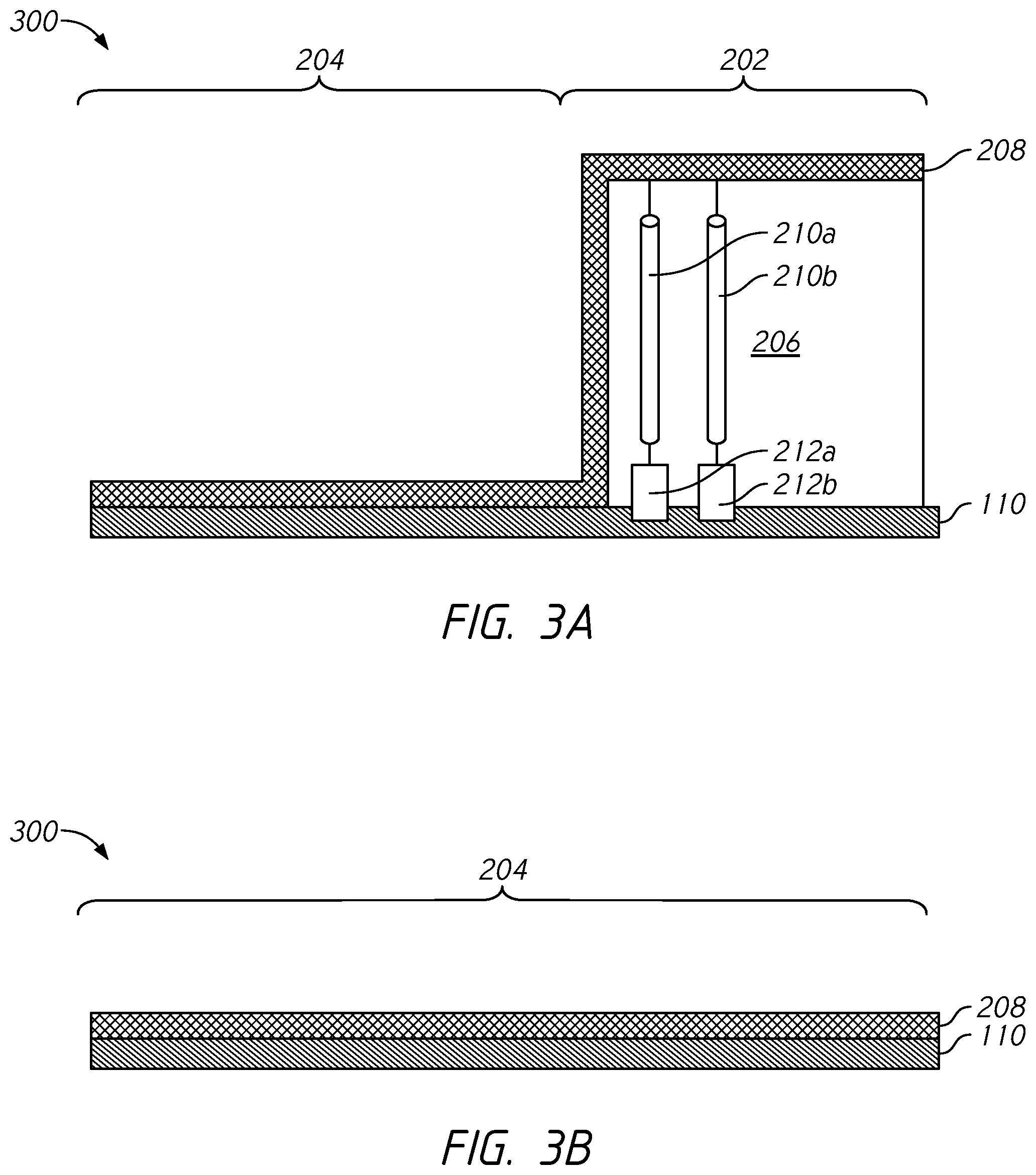 Patent US11832443 Figure 3 – Apparatuses including contacts in a peripheral region