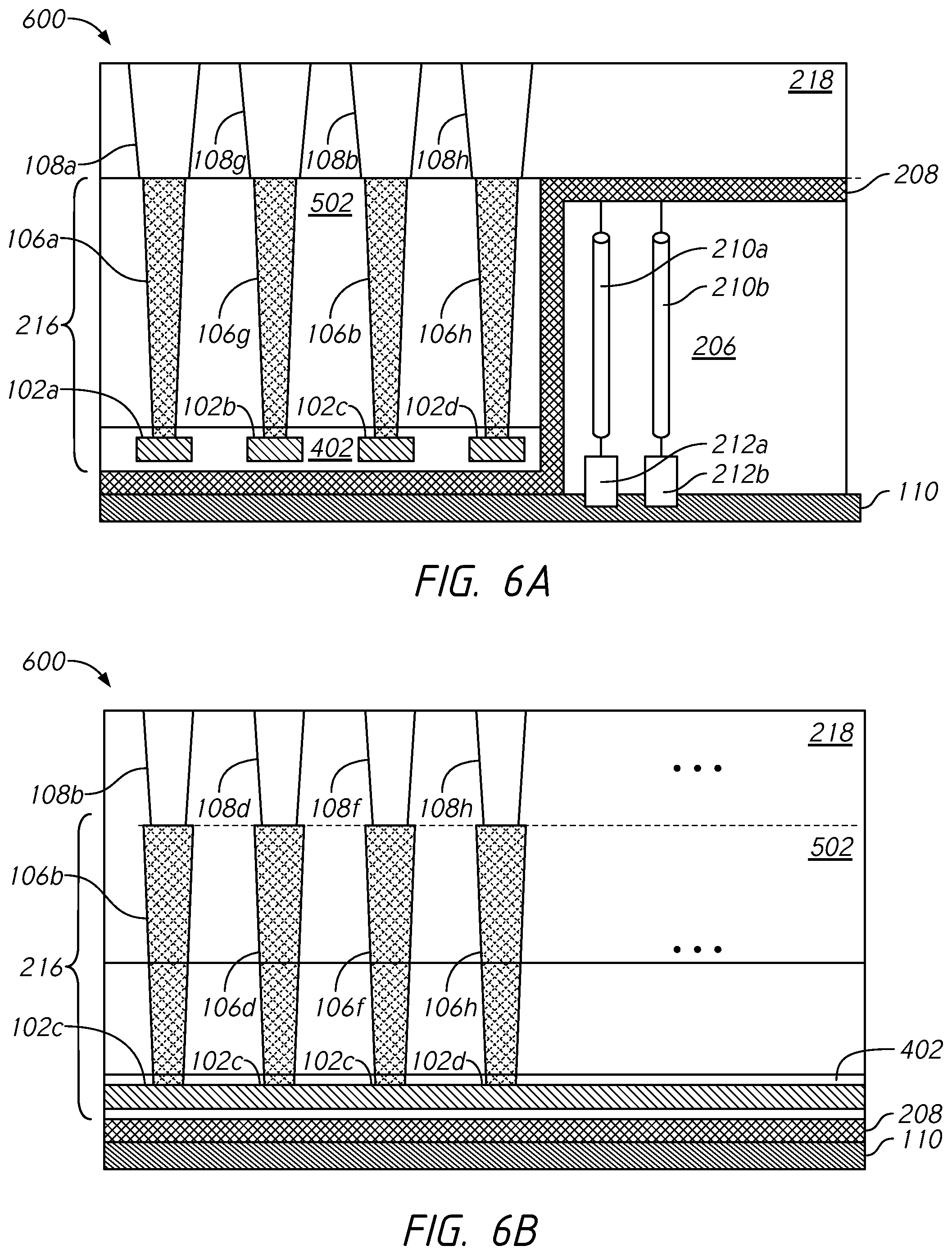 Patent US11832443 Figure 7 – Apparatuses including contacts in a peripheral region