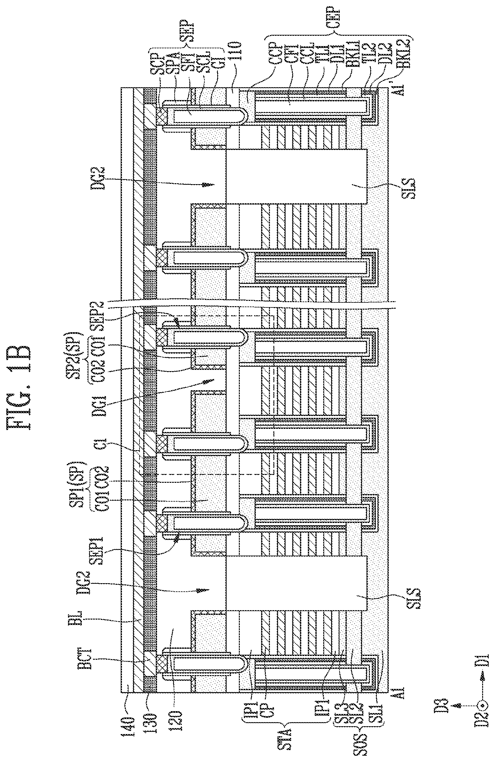 Patent US11832445 Figure 2 – Semiconductor device and manufacturing method of the semiconductor device