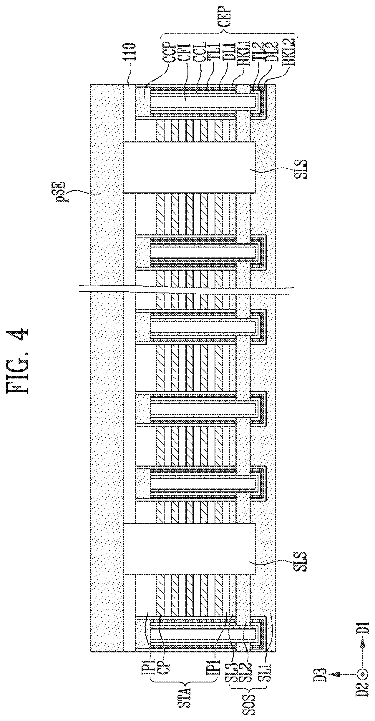 Patent US11832445 Figure 7 – Semiconductor device and manufacturing method of the semiconductor device
