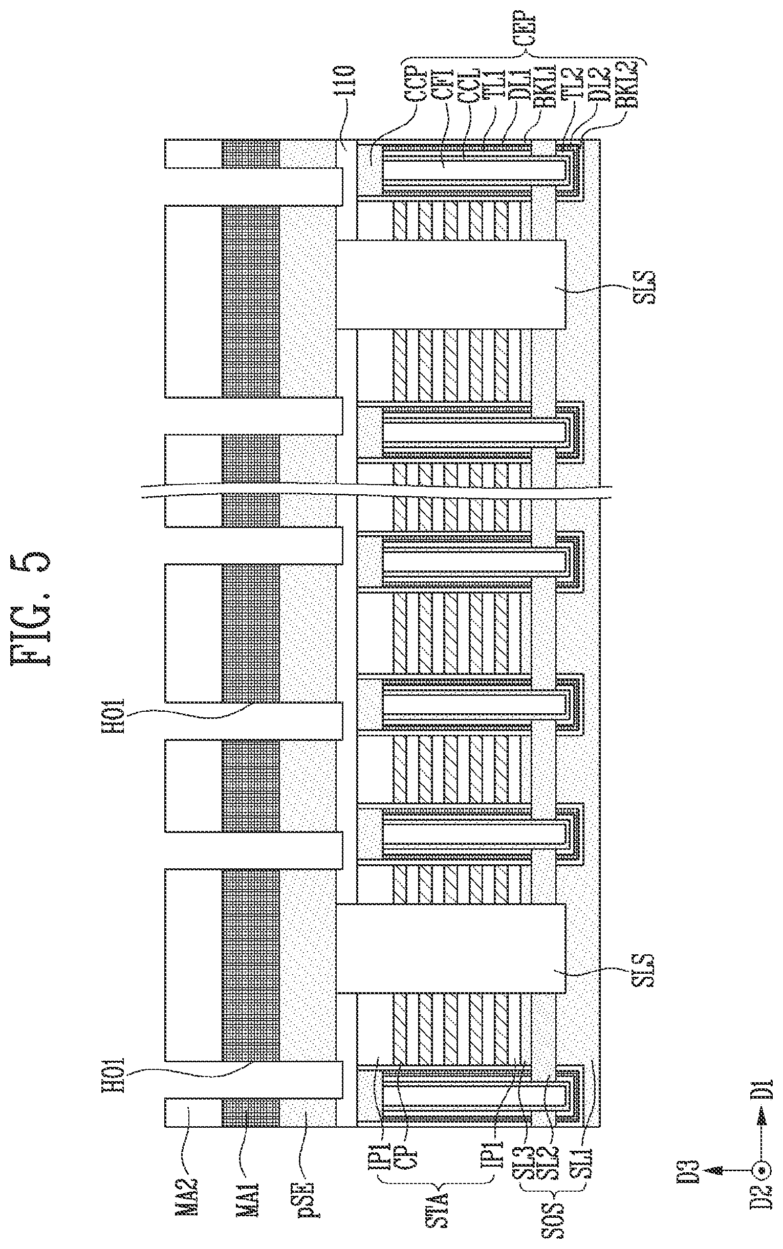 Patent US11832445 Figure 8 – Semiconductor device and manufacturing method of the semiconductor device