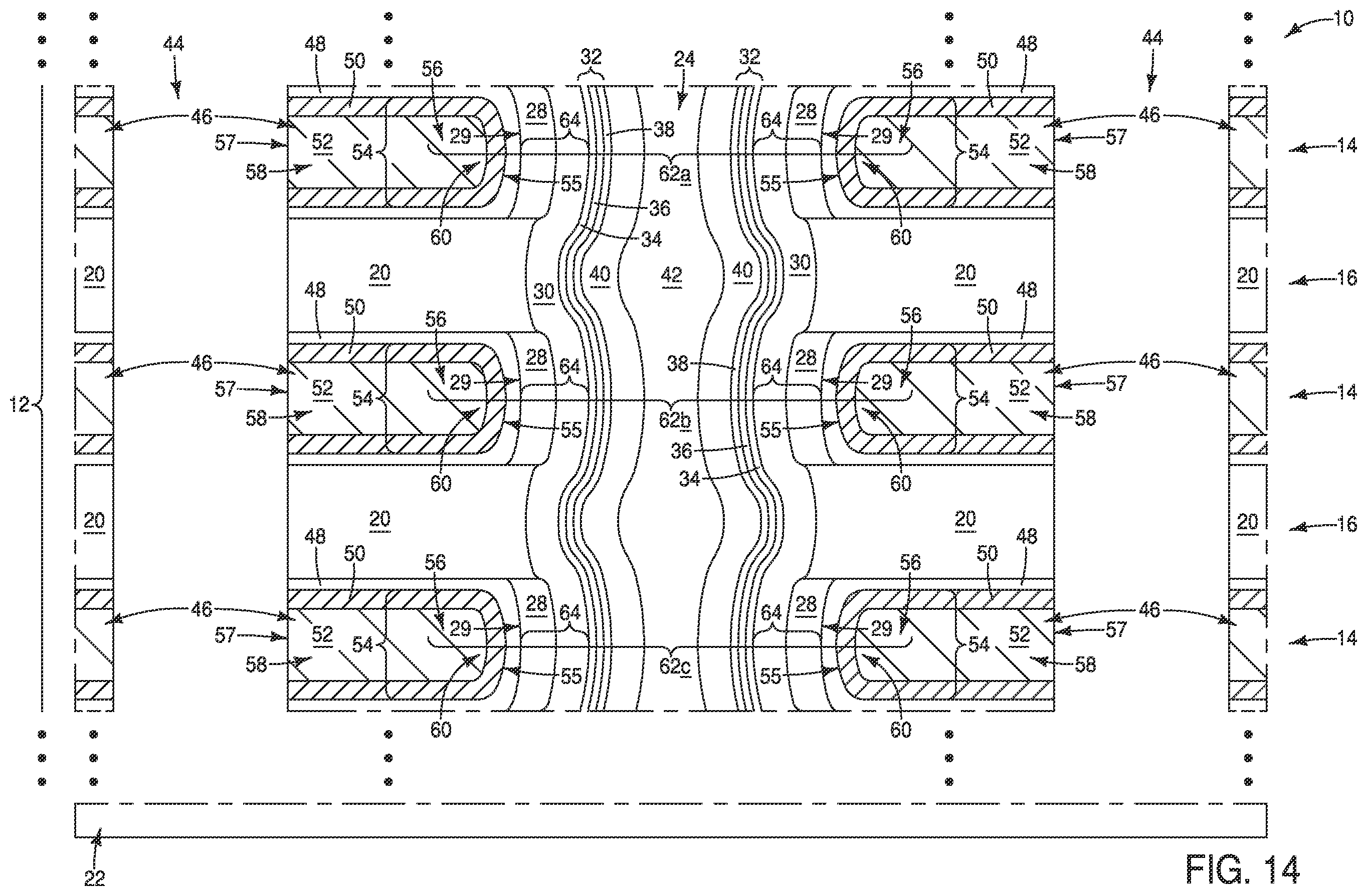 Patent US11832447 Figure 15 – Memory arrays, and methods of forming memory arrays