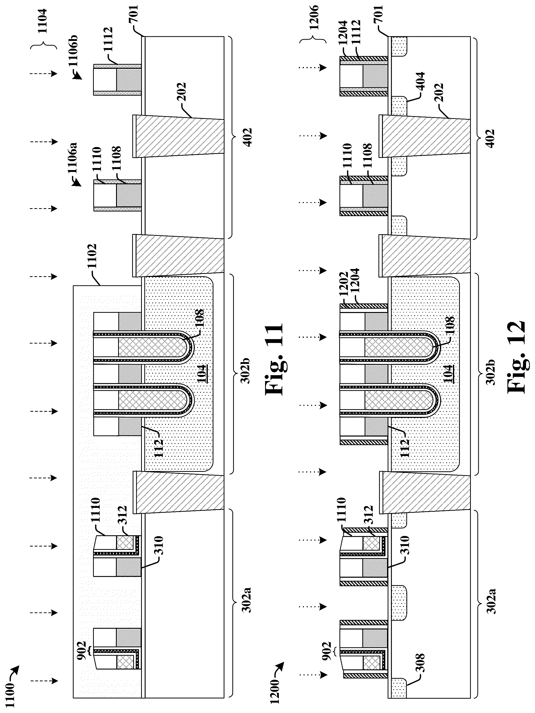 Patent US11832448 Figure 6 – Inter-digitated capacitor in flash technology