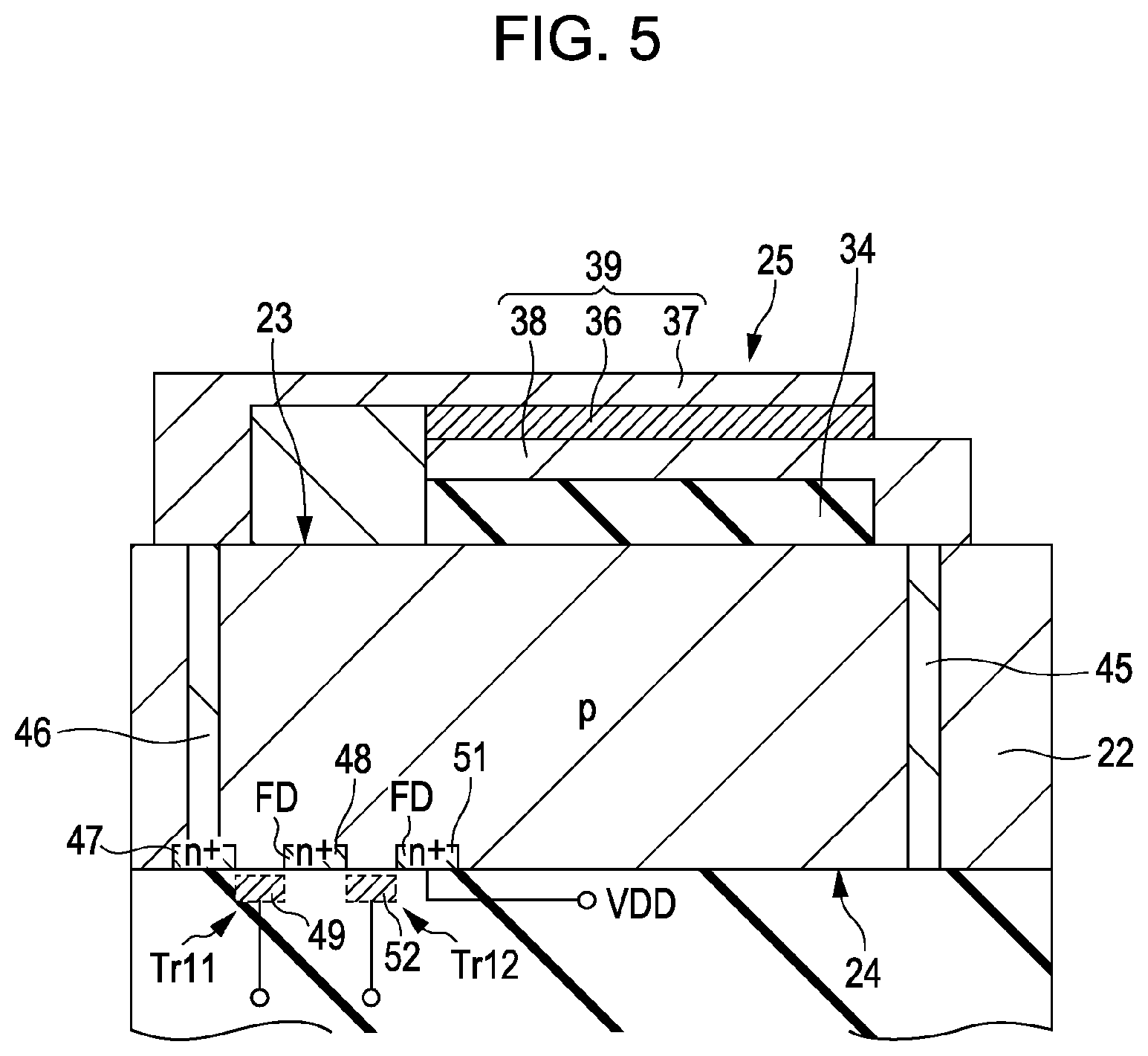 Patent US11832463 Figure 4 – Solid-state imaging device, method of manufacturing the same, and electronic apparatus