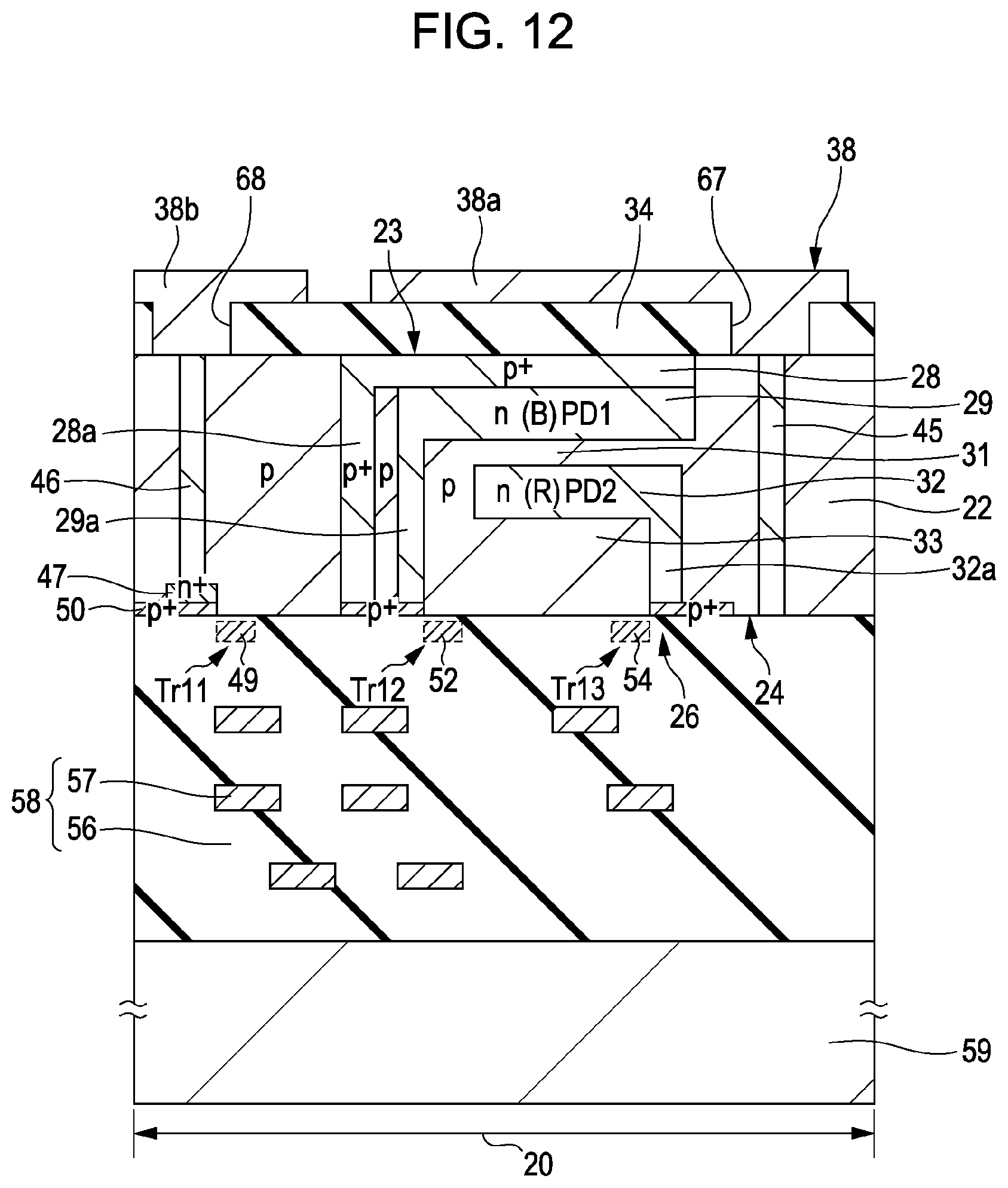 Patent US11832463 Figure 10 – Solid-state imaging device, method of manufacturing the same, and electronic apparatus