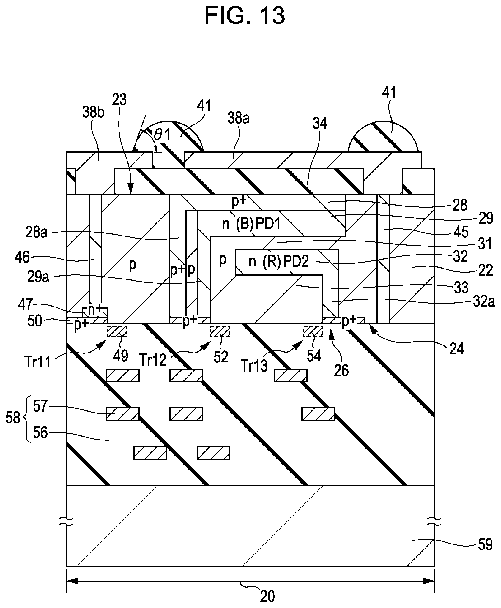 Patent US11832463 Figure 11 – Solid-state imaging device, method of manufacturing the same, and electronic apparatus