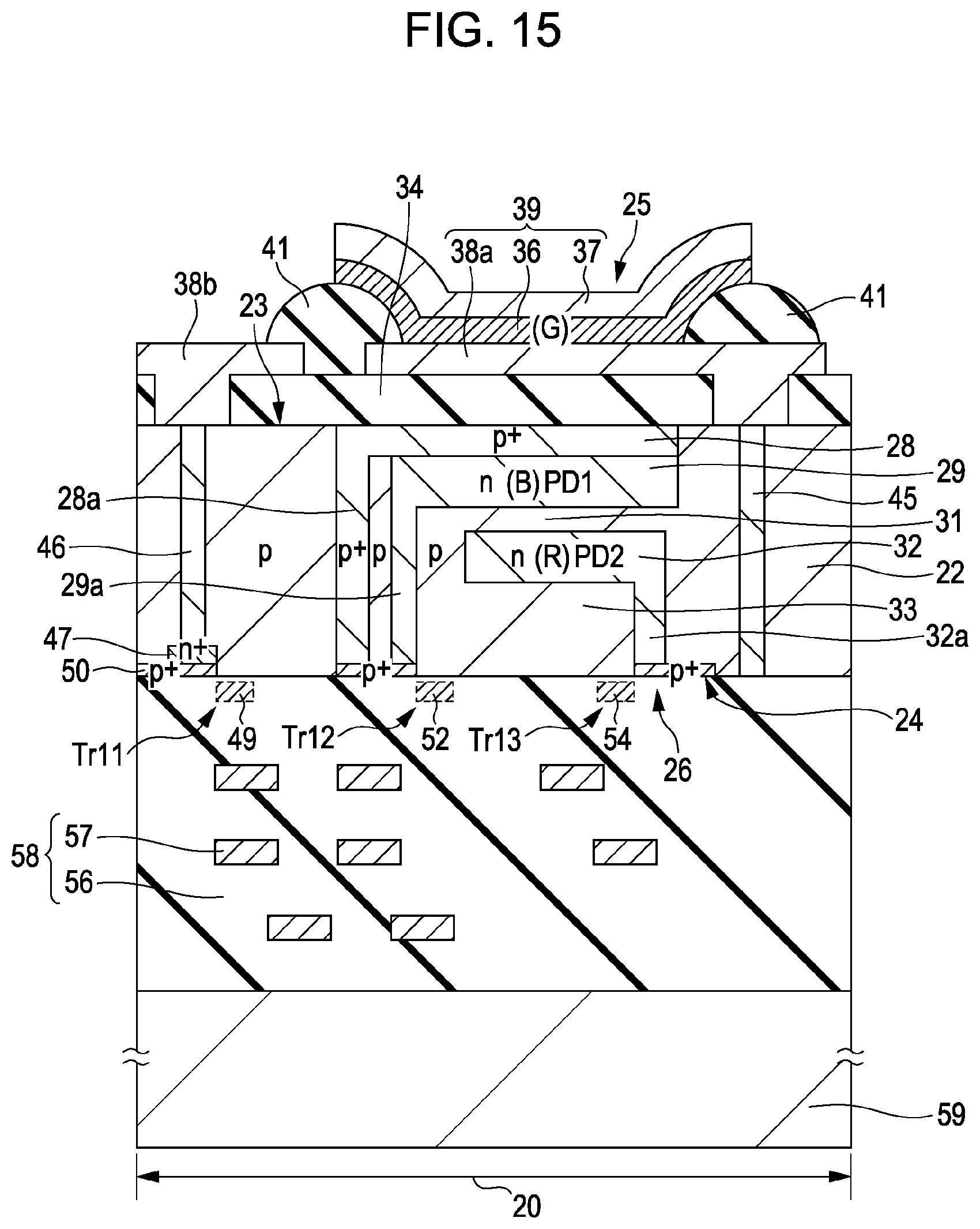 Patent US11832463 Figure 13 – Solid-state imaging device, method of manufacturing the same, and electronic apparatus