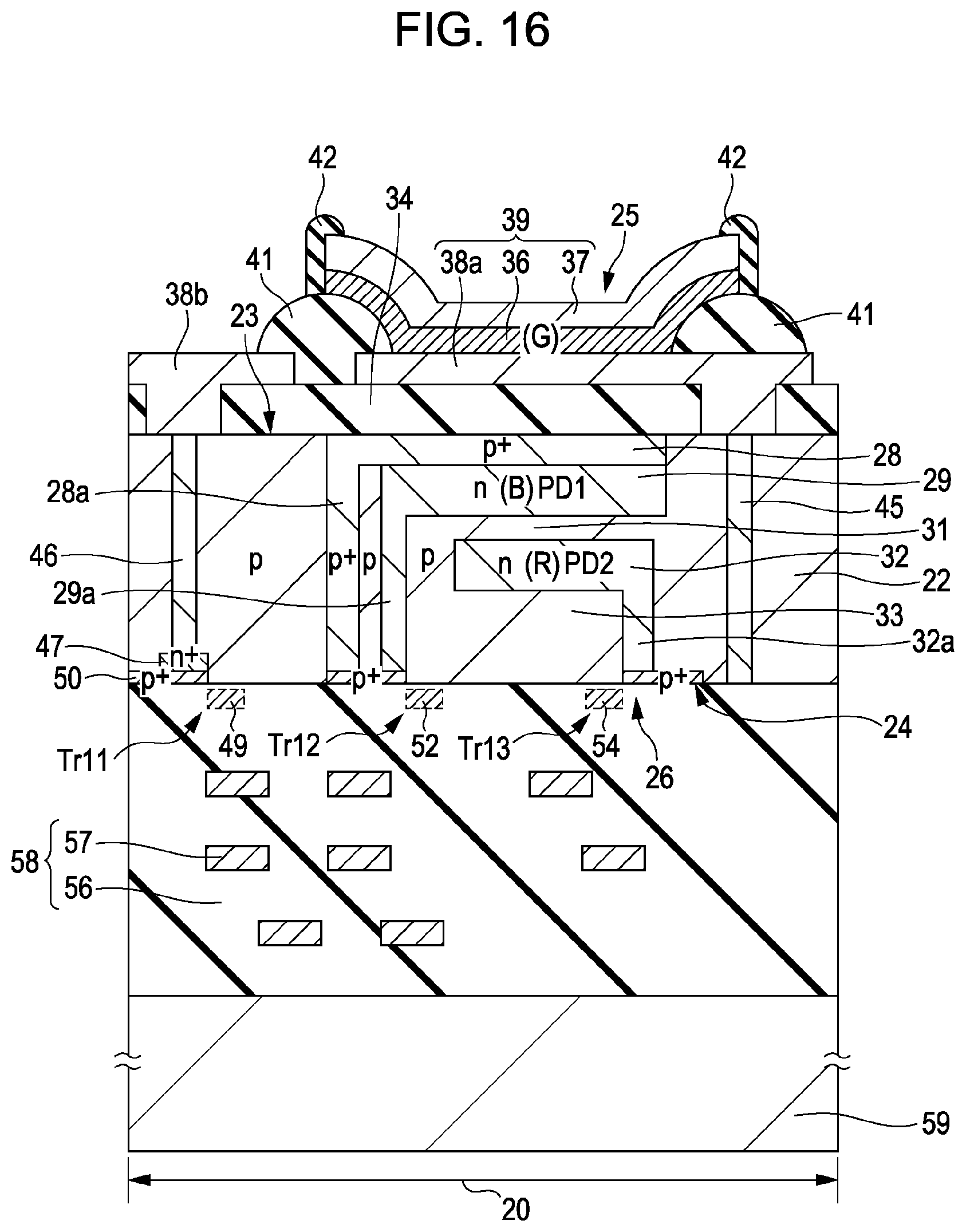 Patent US11832463 Figure 14 – Solid-state imaging device, method of manufacturing the same, and electronic apparatus