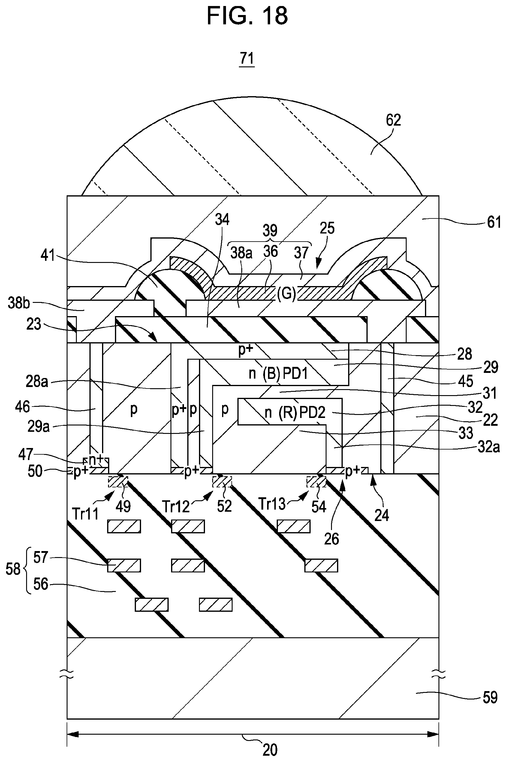 Patent US11832463 Figure 16 – Solid-state imaging device, method of manufacturing the same, and electronic apparatus