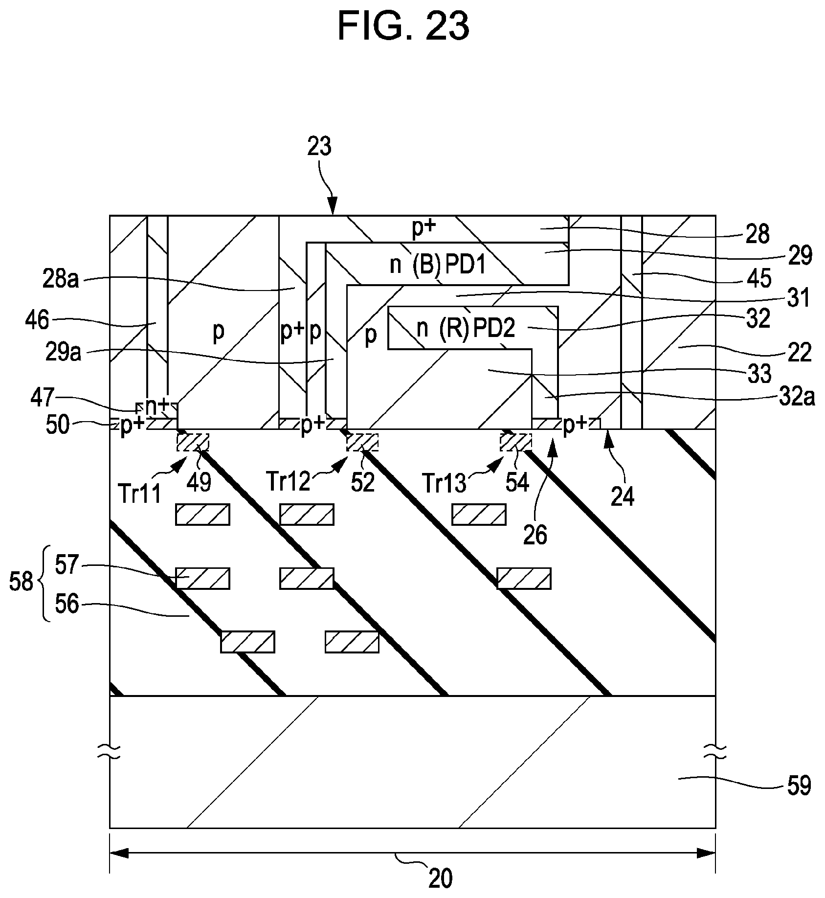 Patent US11832463 Figure 20 – Solid-state imaging device, method of manufacturing the same, and electronic apparatus