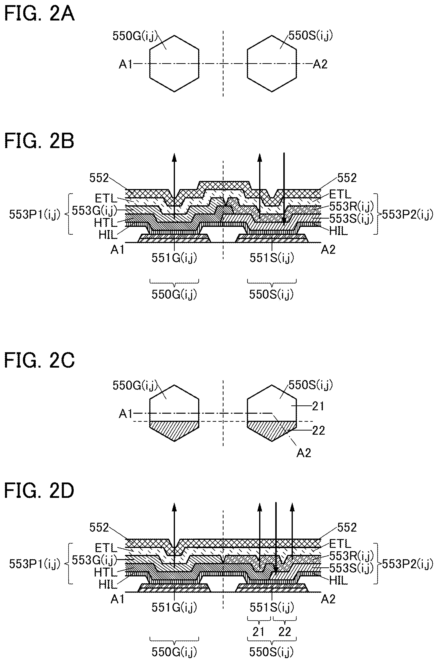 Patent US11832464 Figure 2 – Functional panel, display device, input/output device, and data processing device