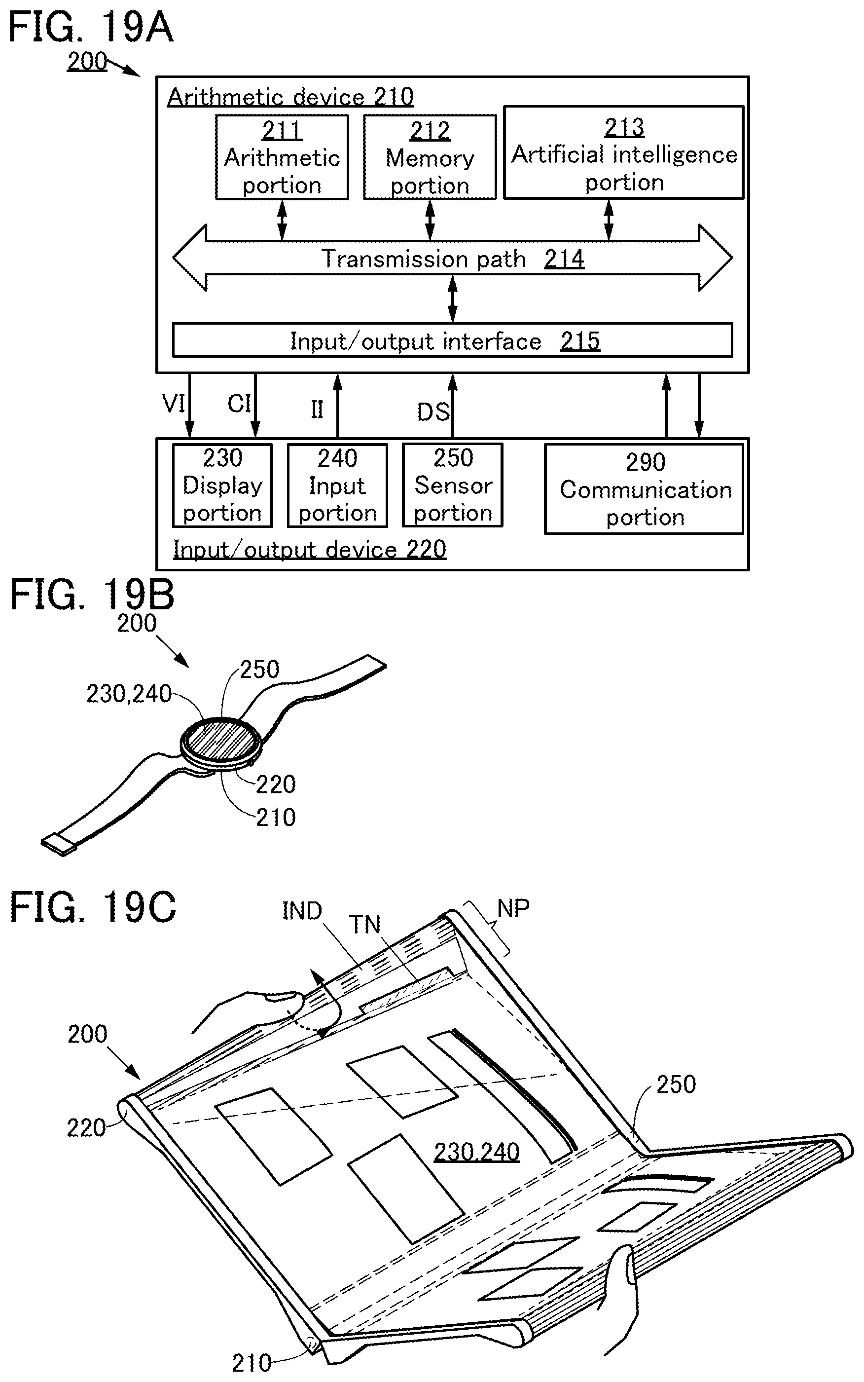 Patent US11832464 Figure 19 – Functional panel, display device, input/output device, and data processing device