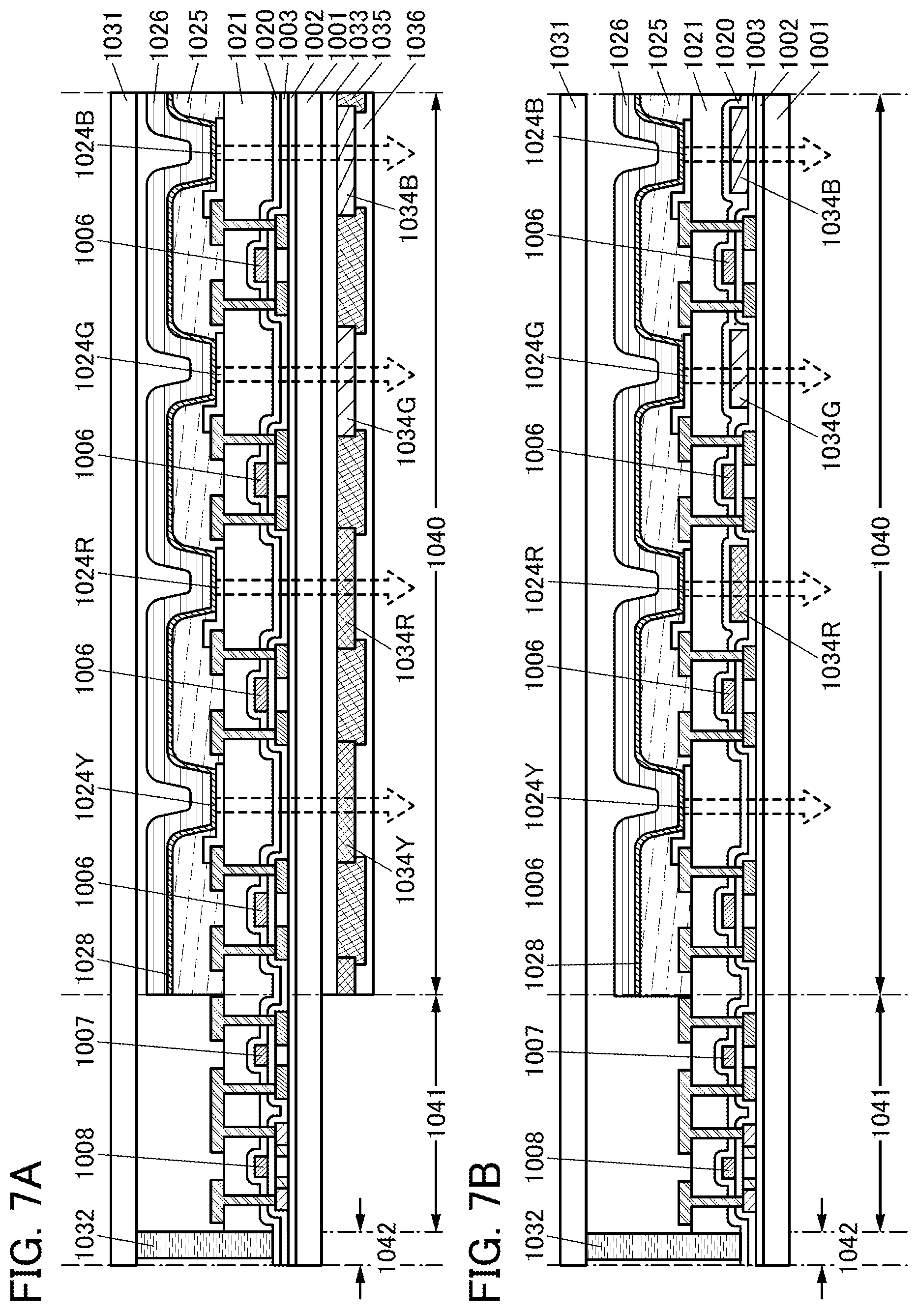 Patent US11832465 Figure 7 – Light-emitting element, light-emitting device, electronic device, and lighting device