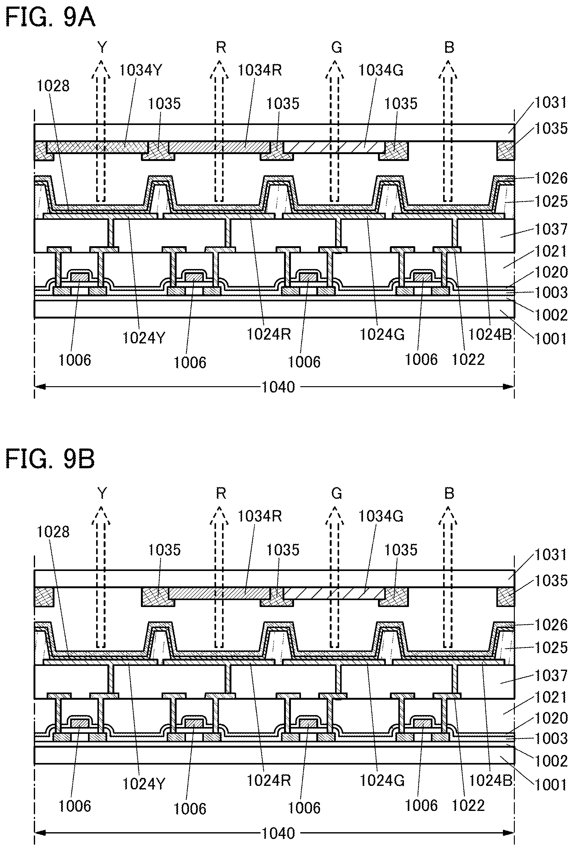Patent US11832465 Figure 9 – Light-emitting element, light-emitting device, electronic device, and lighting device