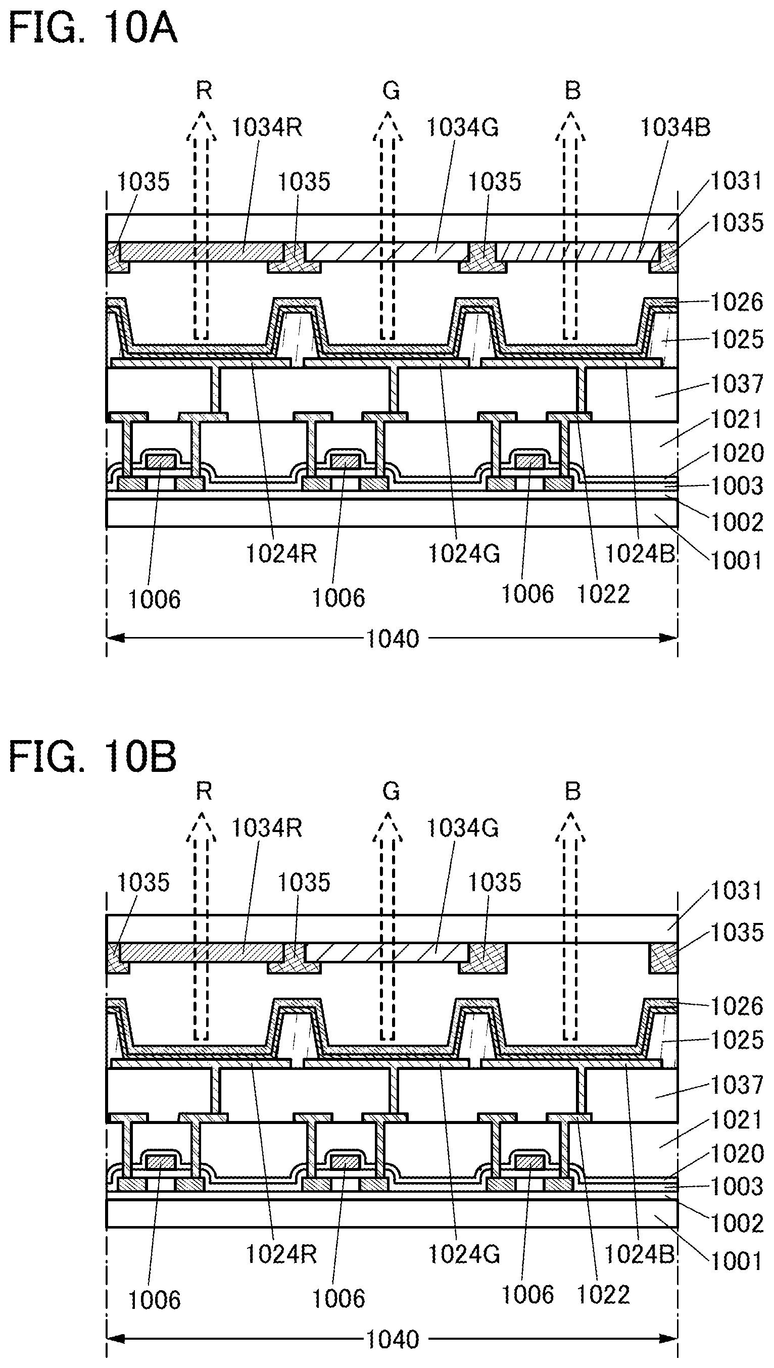 Patent US11832465 Figure 10 – Light-emitting element, light-emitting device, electronic device, and lighting device