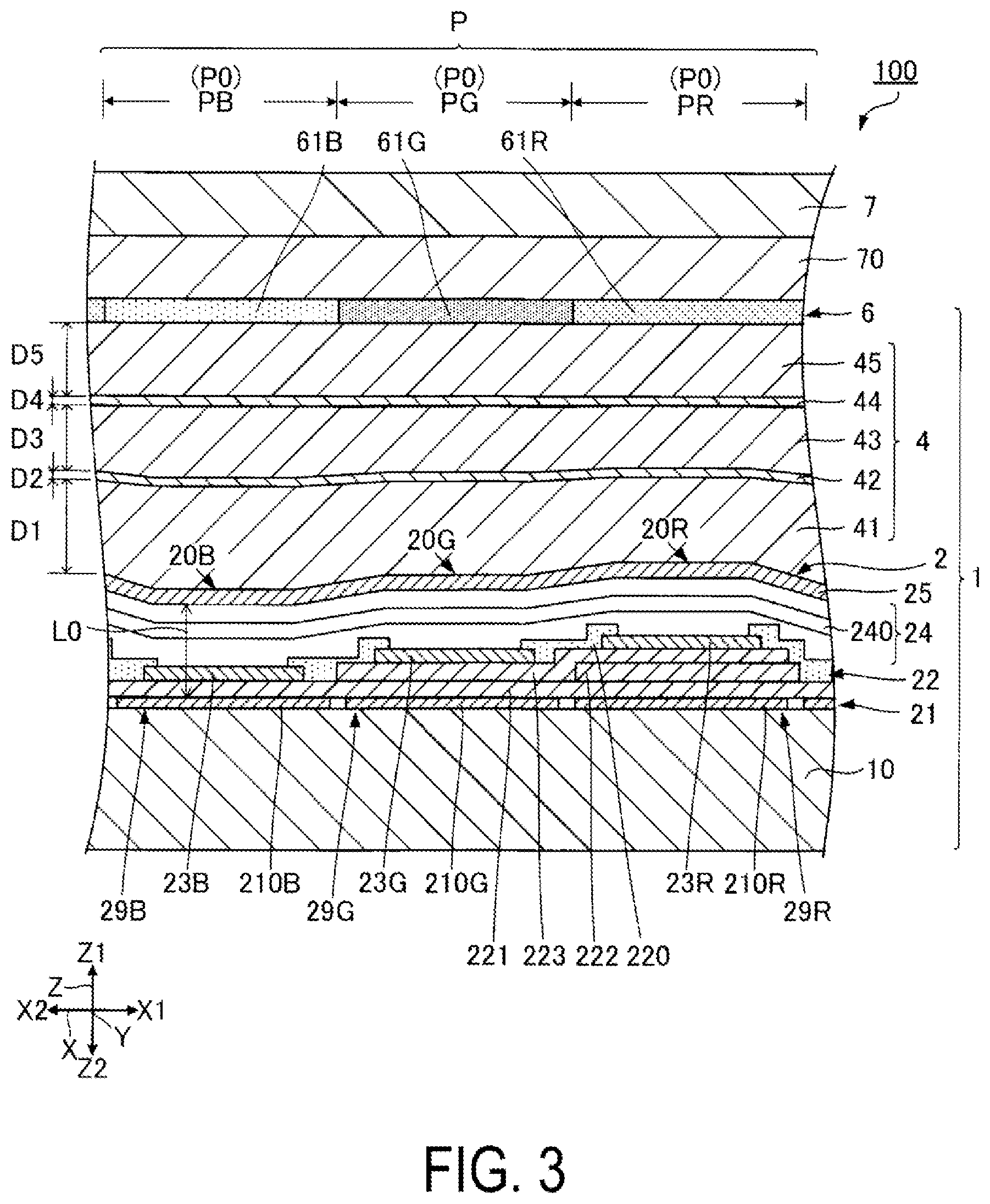 Patent US11832470 Figure 2 – Organic electroluminescence device and electronic apparatus