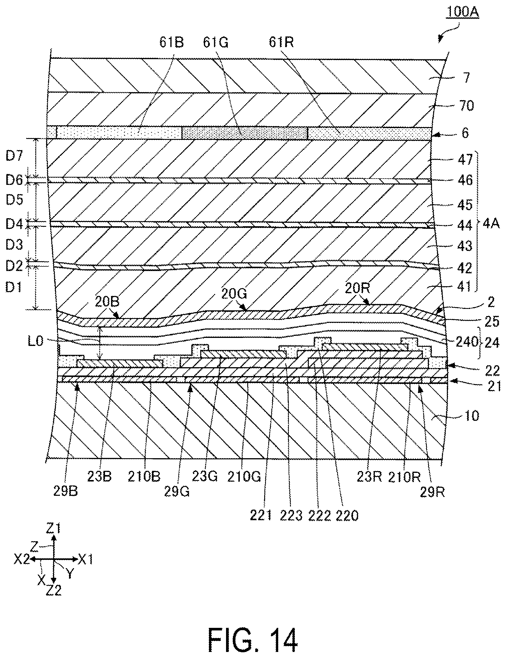 Patent US11832470 Figure 8 – Organic electroluminescence device and electronic apparatus