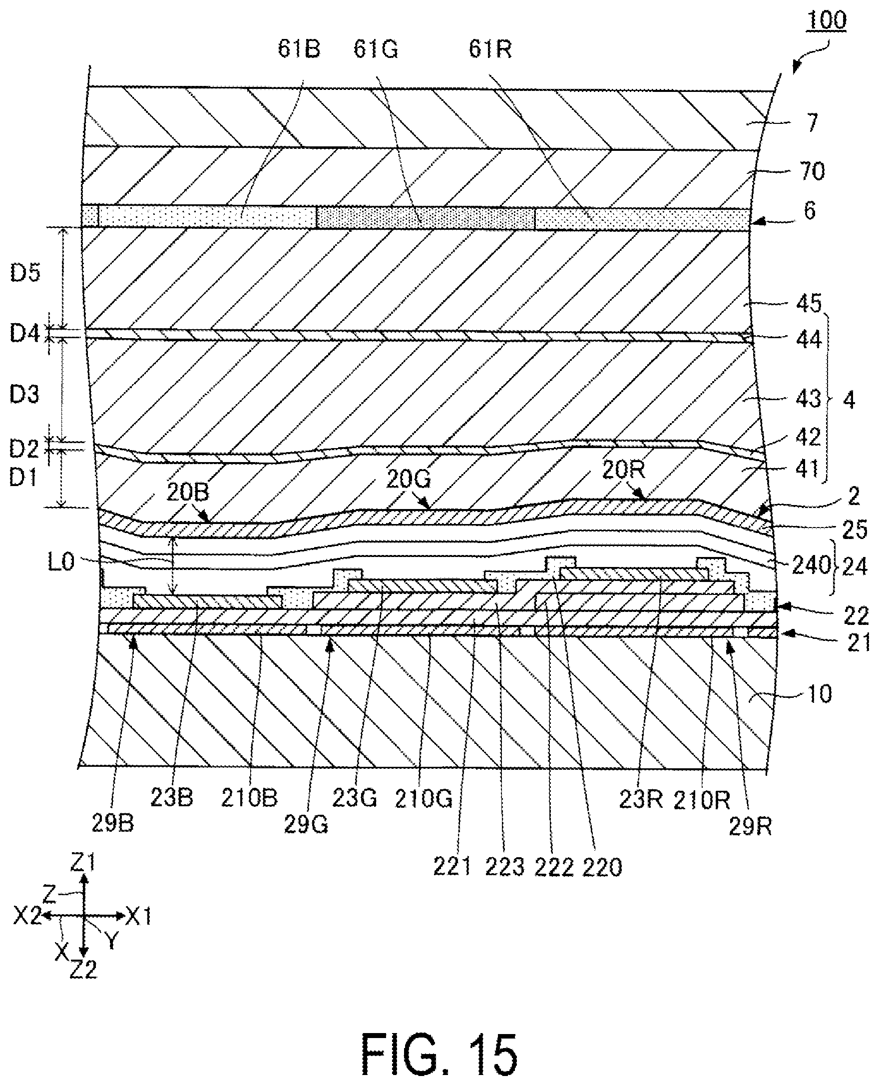 Patent US11832470 Figure 9 – Organic electroluminescence device and electronic apparatus