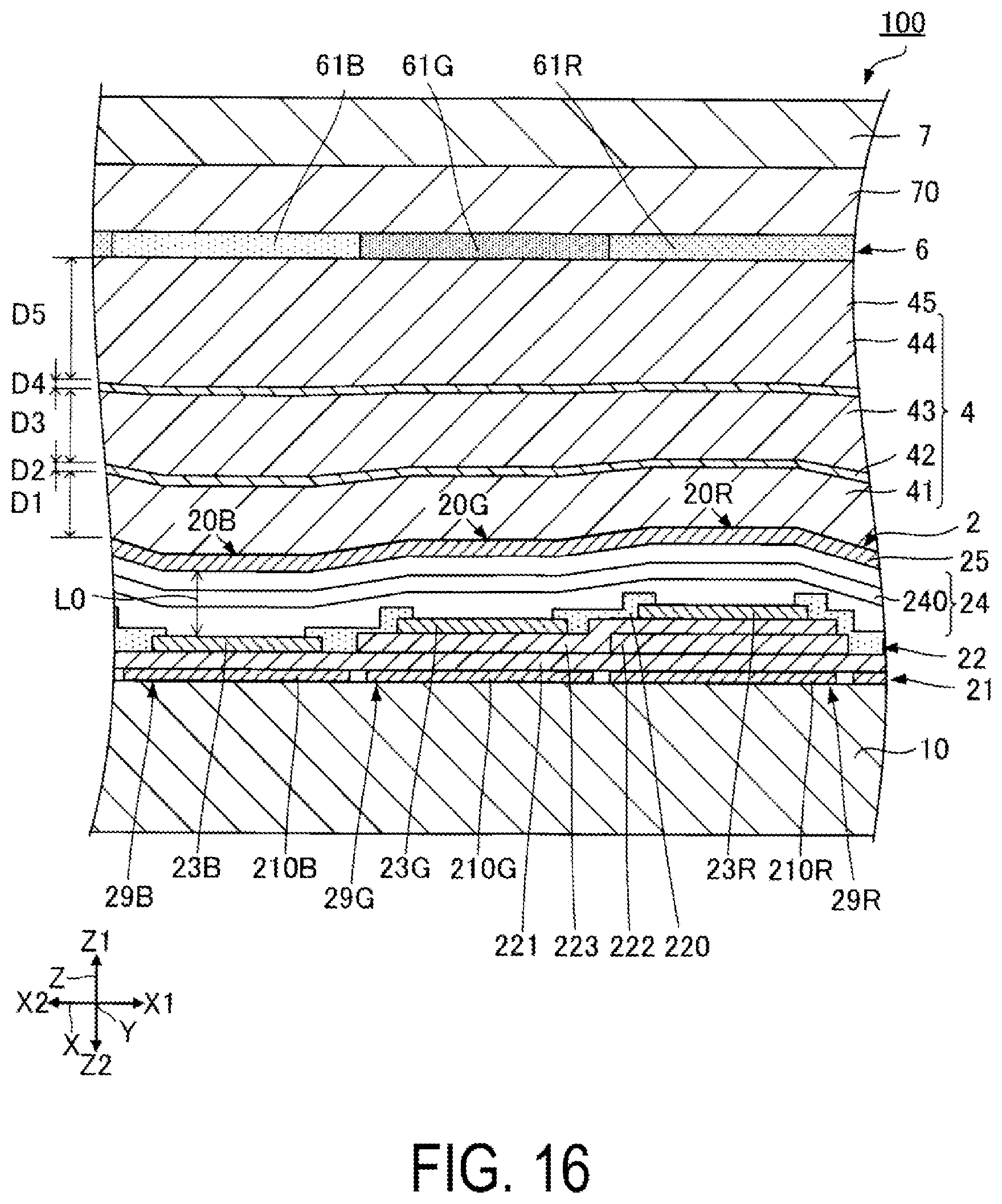 Patent US11832470 Figure 10 – Organic electroluminescence device and electronic apparatus