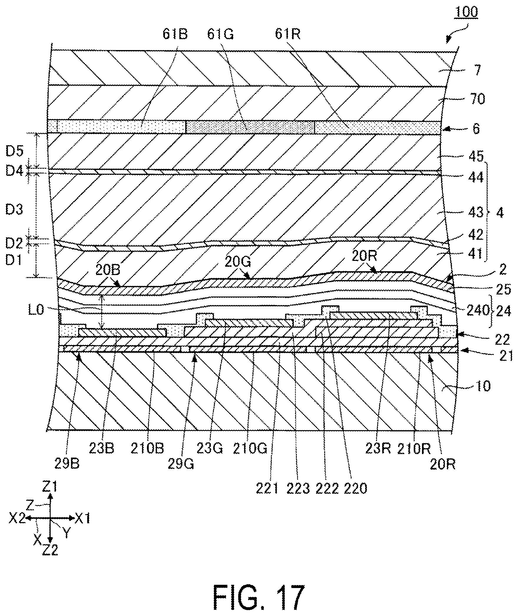 Patent US11832470 Figure 11 – Organic electroluminescence device and electronic apparatus