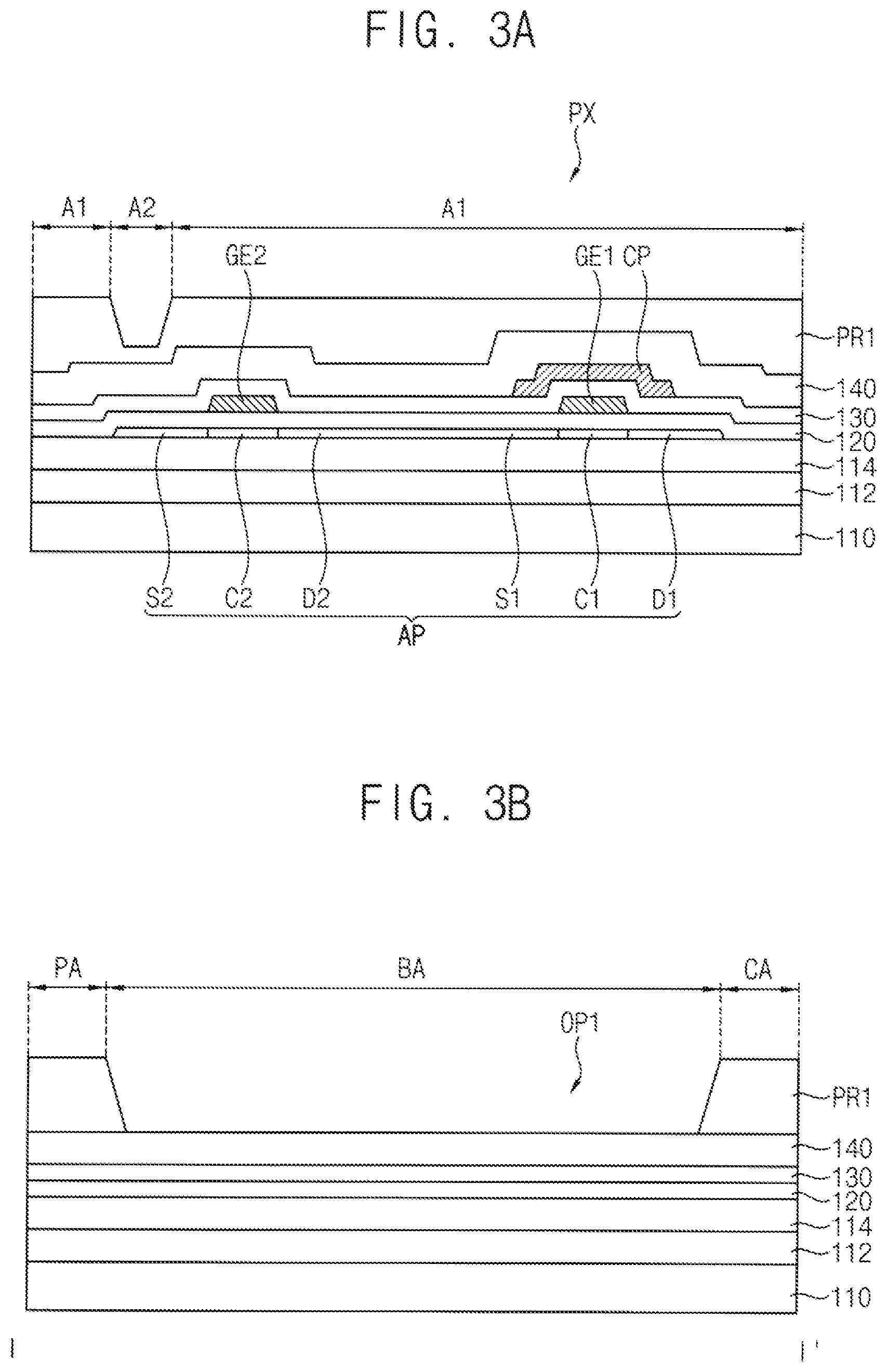 Patent US11832471 Figure 3 – Inorganic layer structure in bending area of display device and method of providing the same