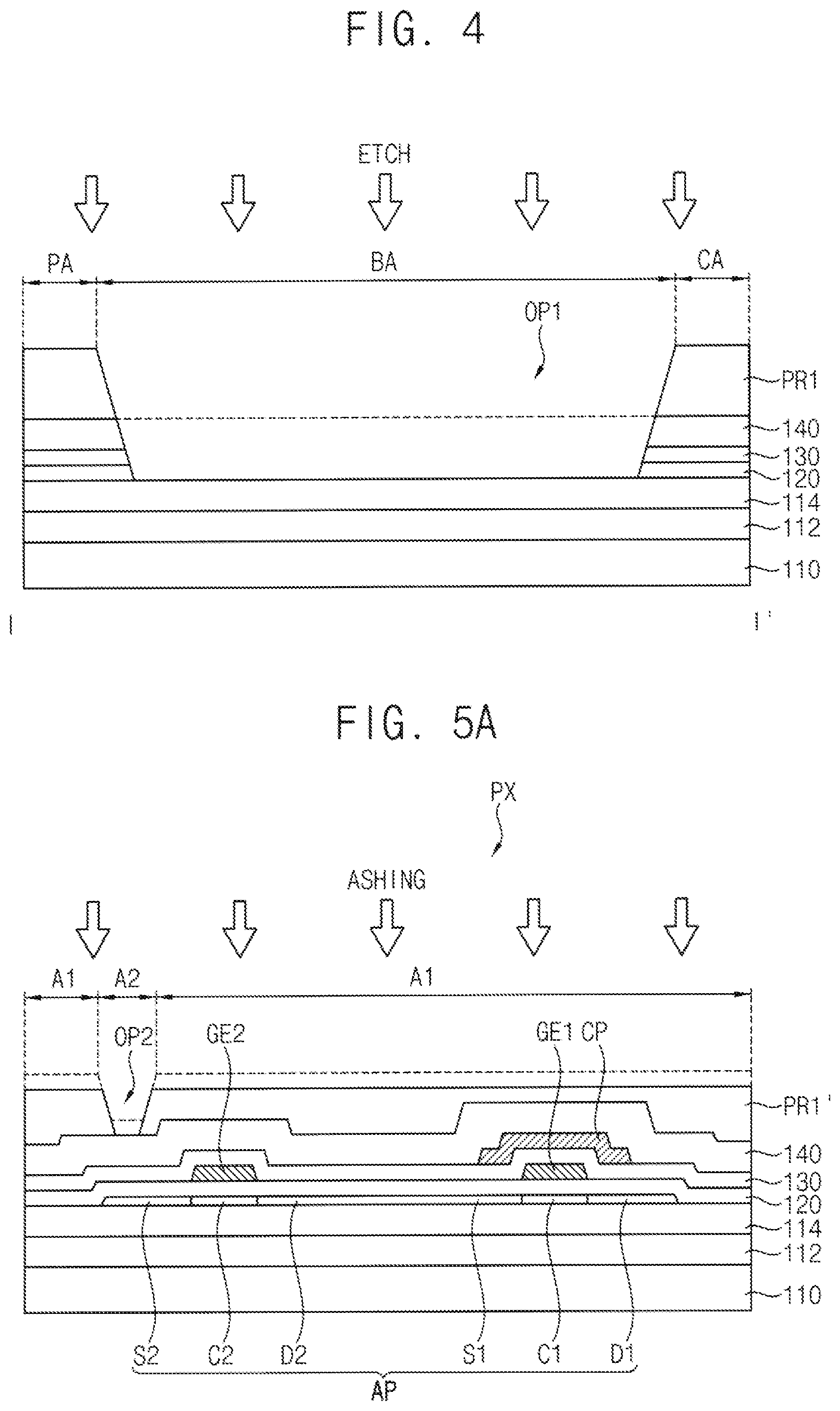 Patent US11832471 Figure 4 – Inorganic layer structure in bending area of display device and method of providing the same