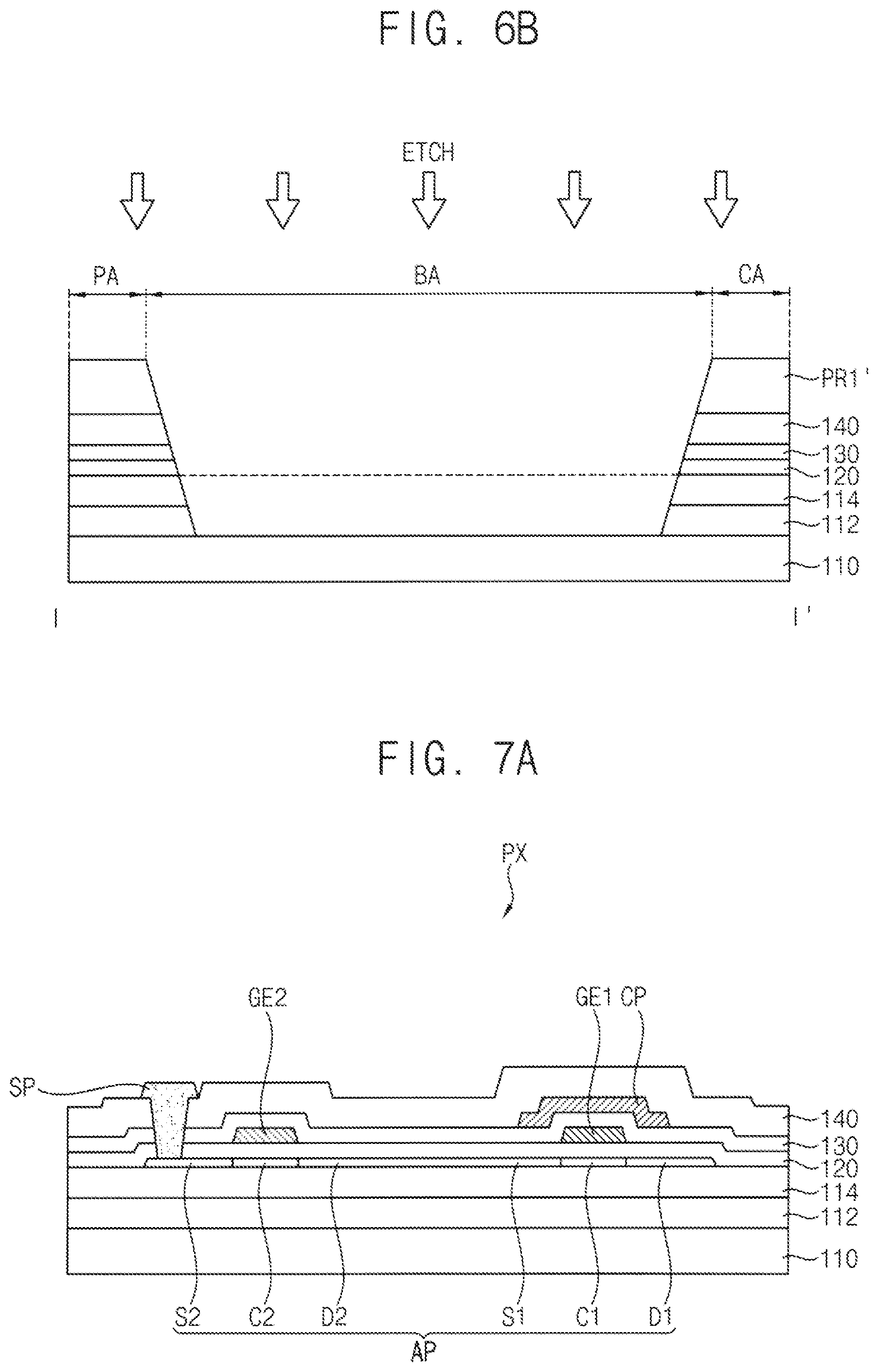 Patent US11832471 Figure 6 – Inorganic layer structure in bending area of display device and method of providing the same