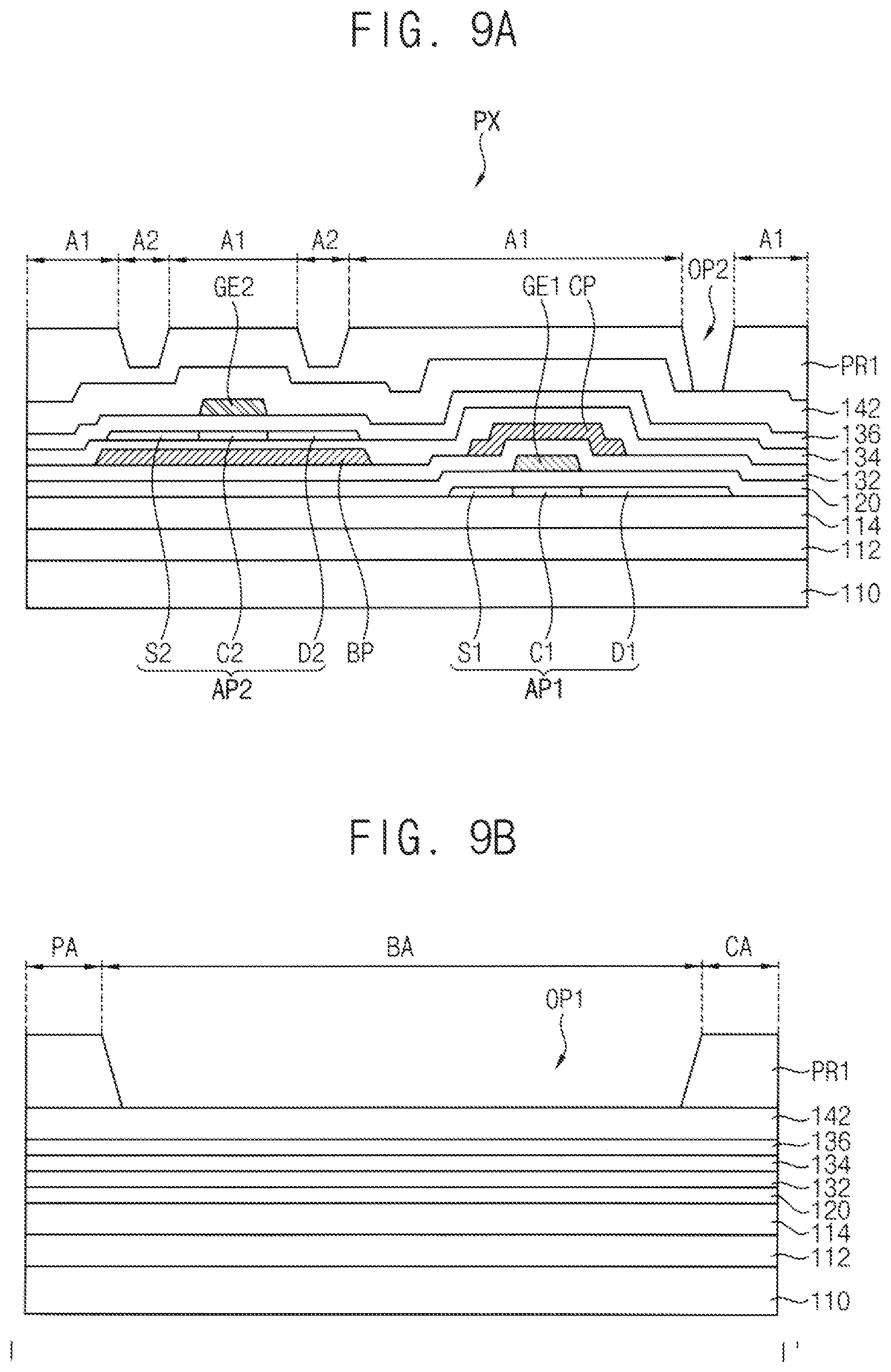 Patent US11832471 Figure 9 – Inorganic layer structure in bending area of display device and method of providing the same