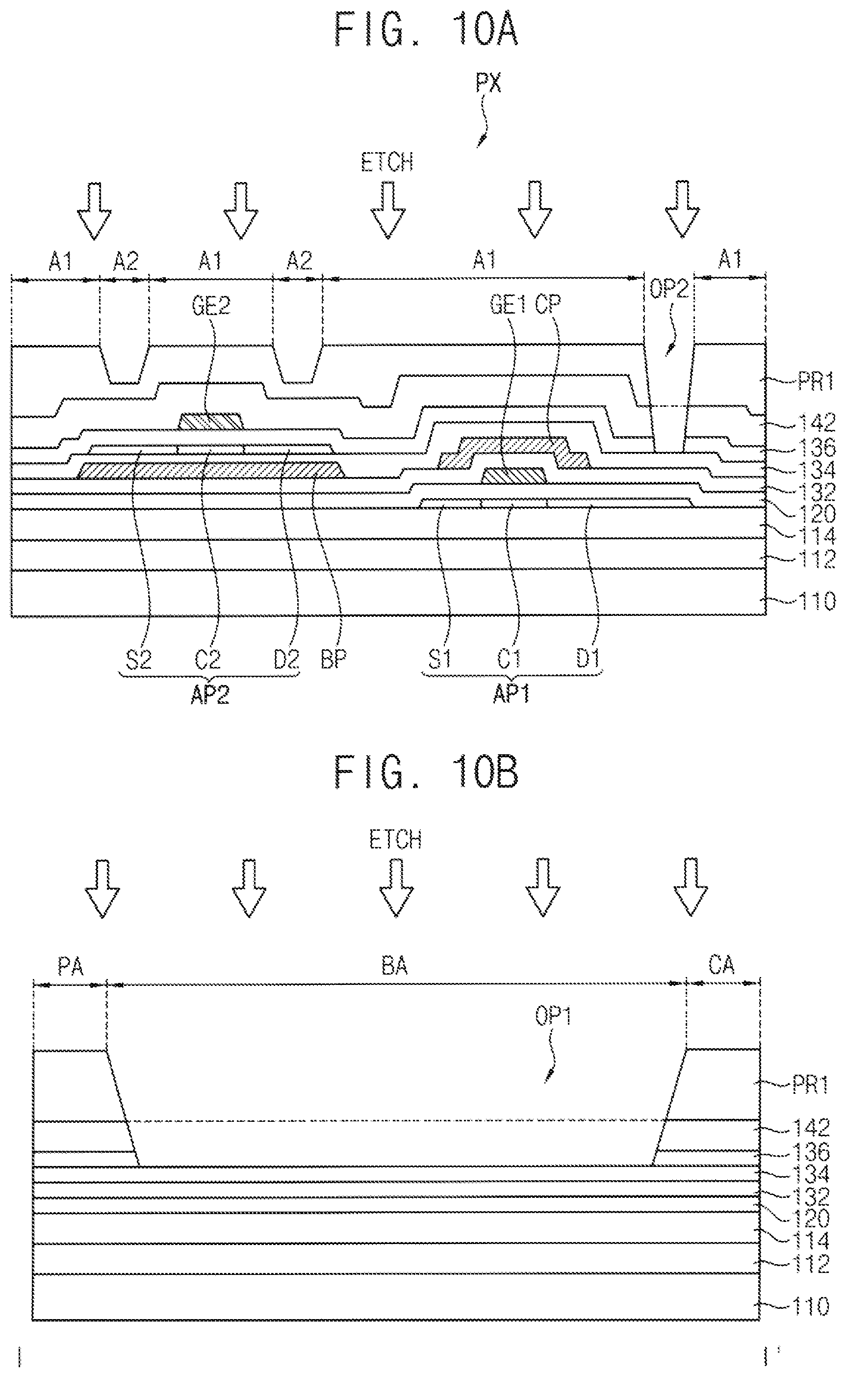 Patent US11832471 Figure 10 – Inorganic layer structure in bending area of display device and method of providing the same
