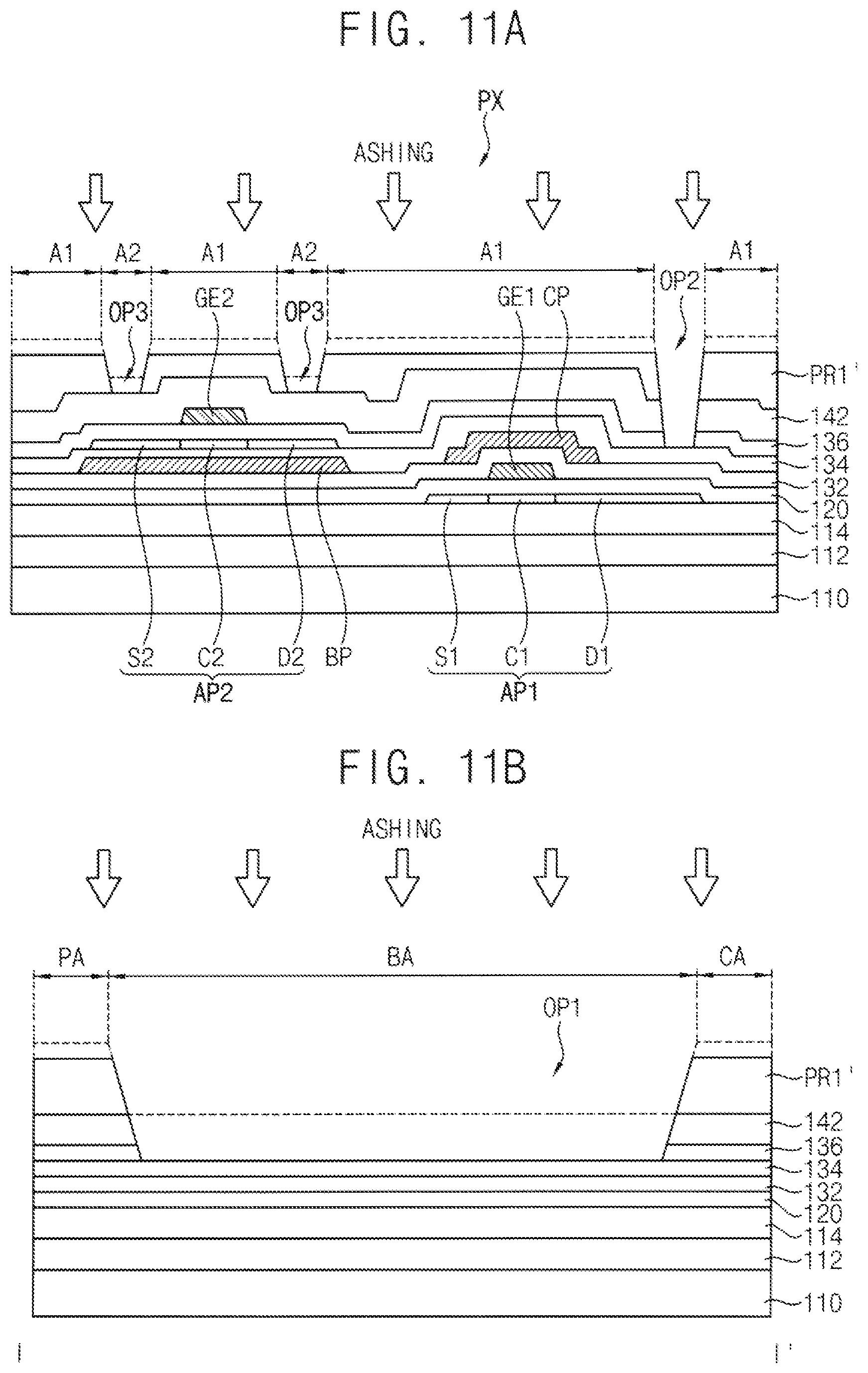 Patent US11832471 Figure 11 – Inorganic layer structure in bending area of display device and method of providing the same