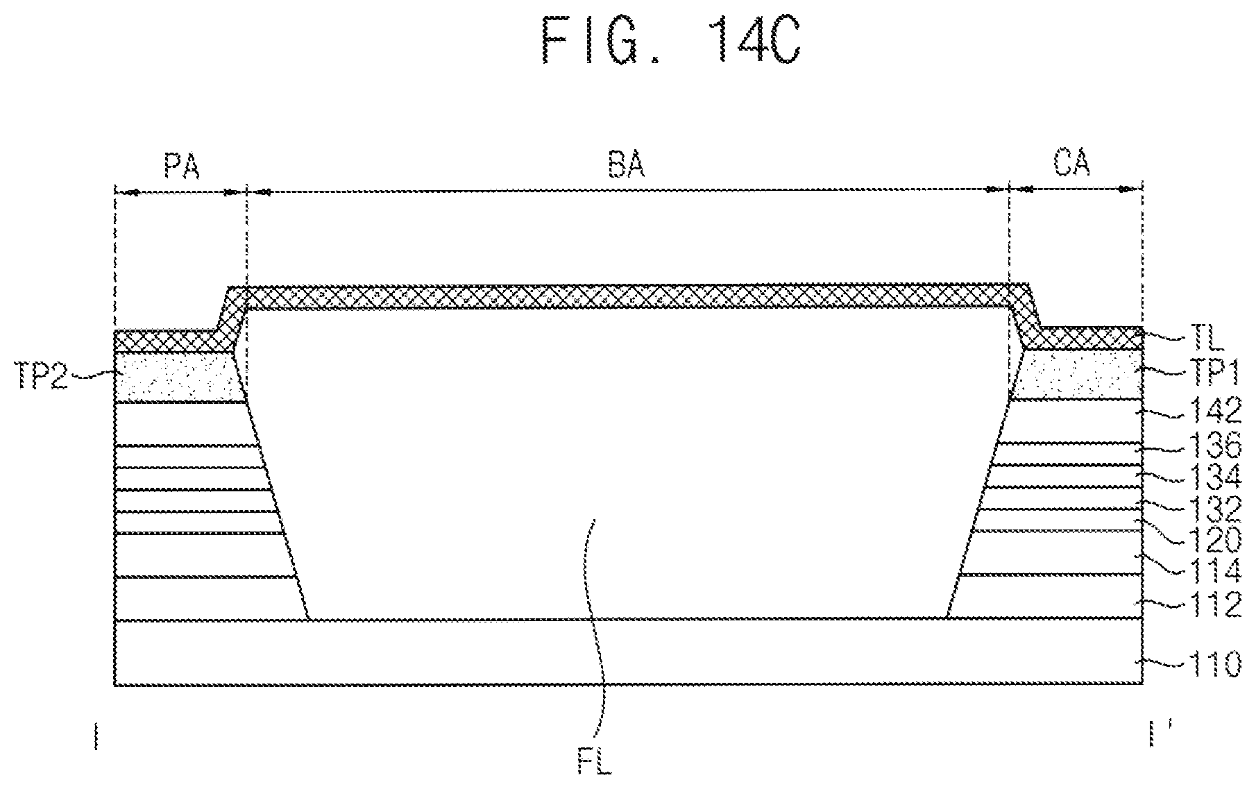 Patent US11832471 Figure 15 – Inorganic layer structure in bending area of display device and method of providing the same