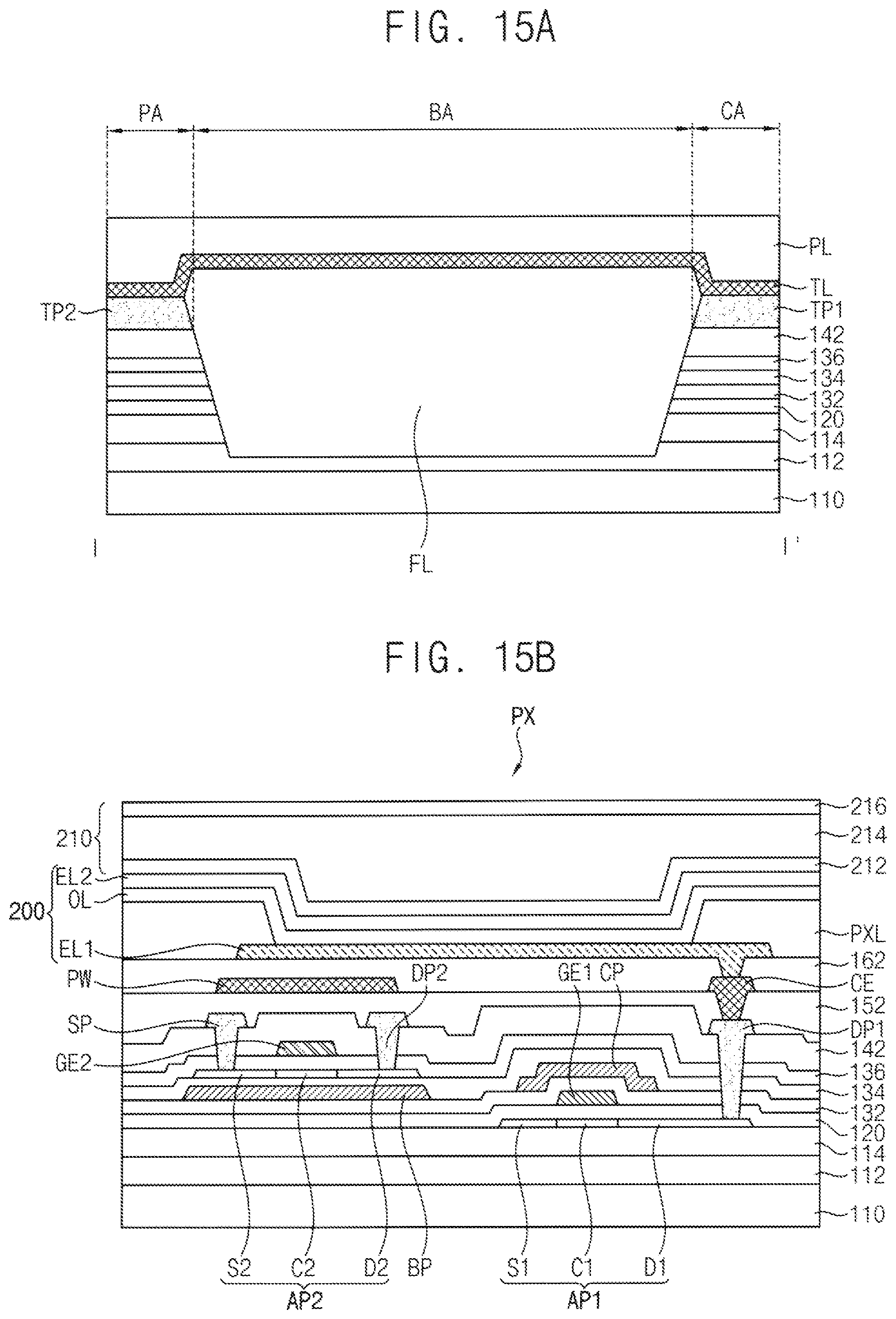 Patent US11832471 Figure 16 – Inorganic layer structure in bending area of display device and method of providing the same
