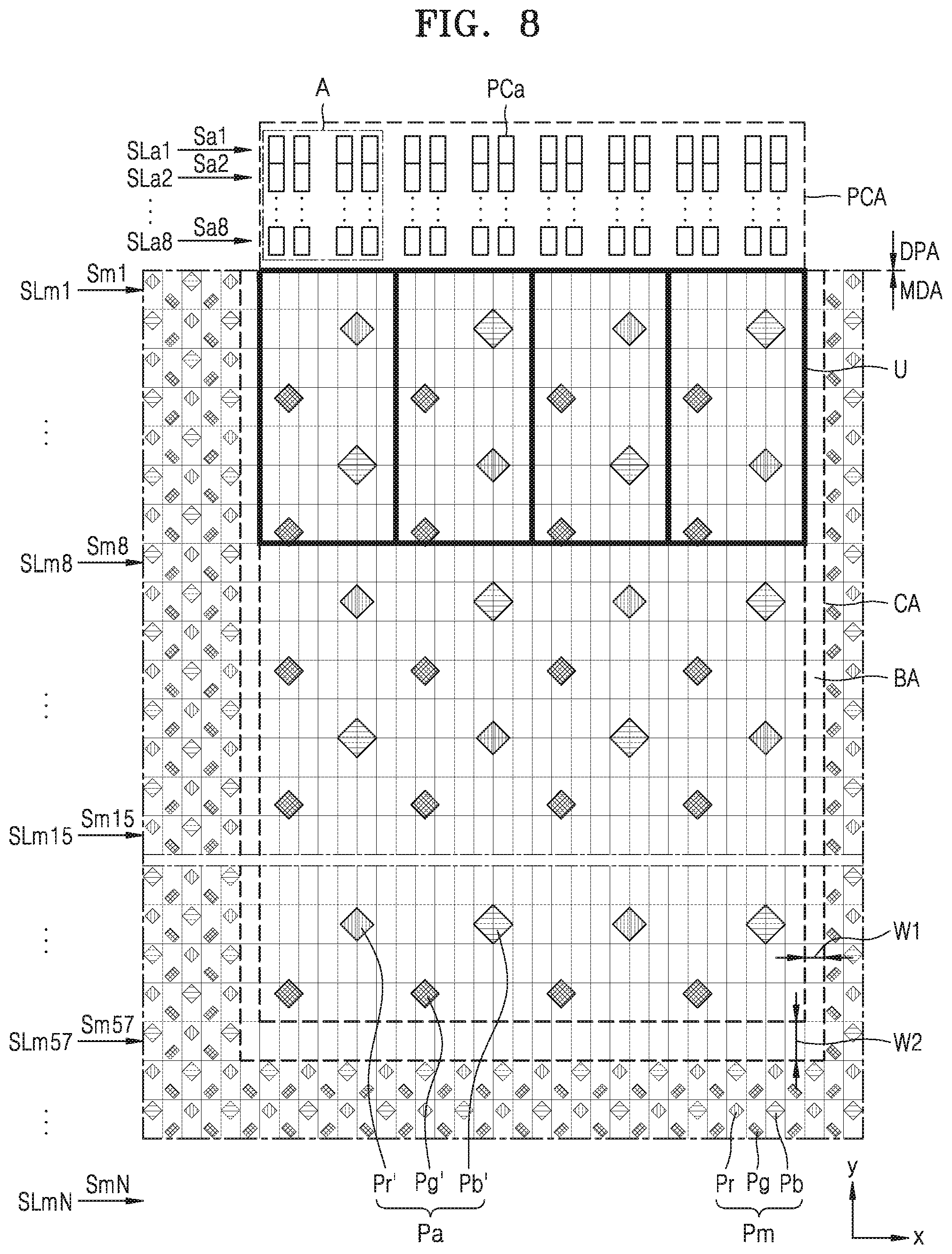Patent US11832479 Figure 10 – Display device which includes an expanded display area