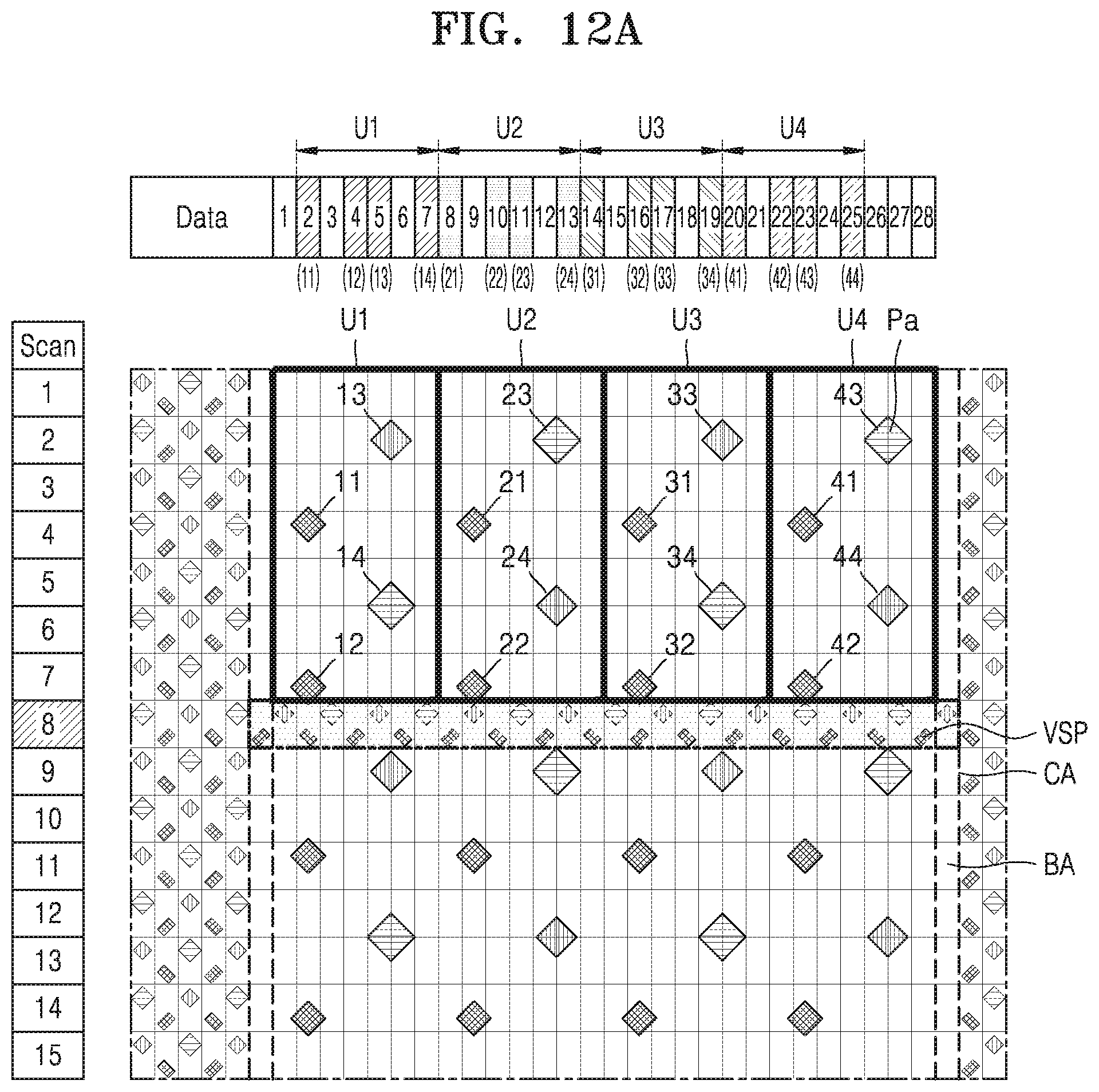 Patent US11832479 Figure 14 – Display device which includes an expanded display area