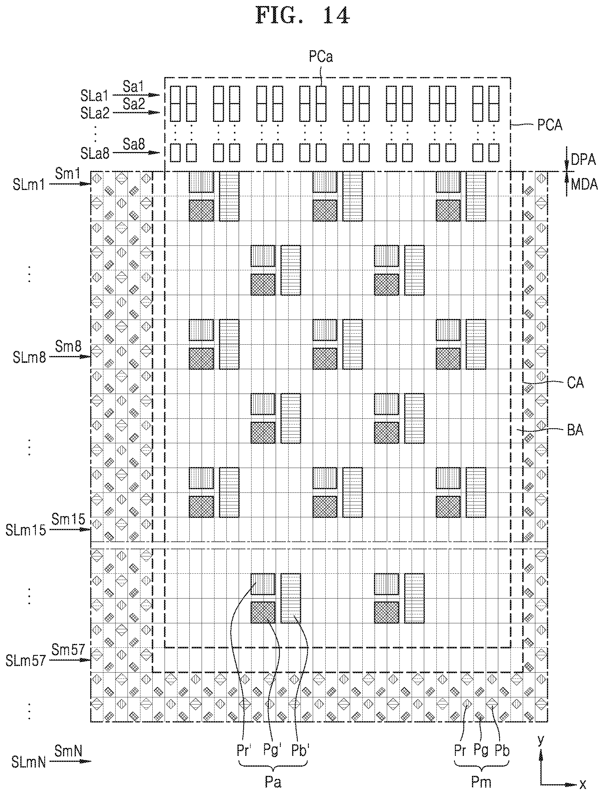 Patent US11832479 Figure 18 – Display device which includes an expanded display area